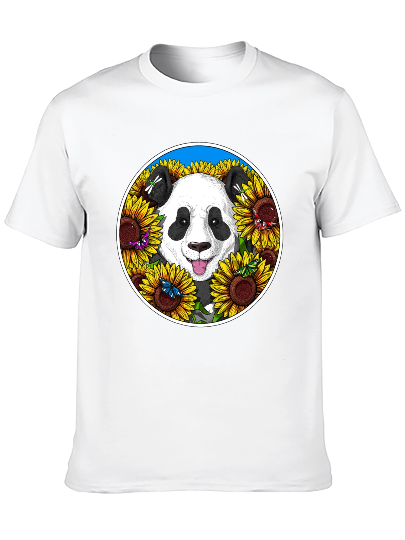 Black Panda Sunflower Graphic Tee view 10