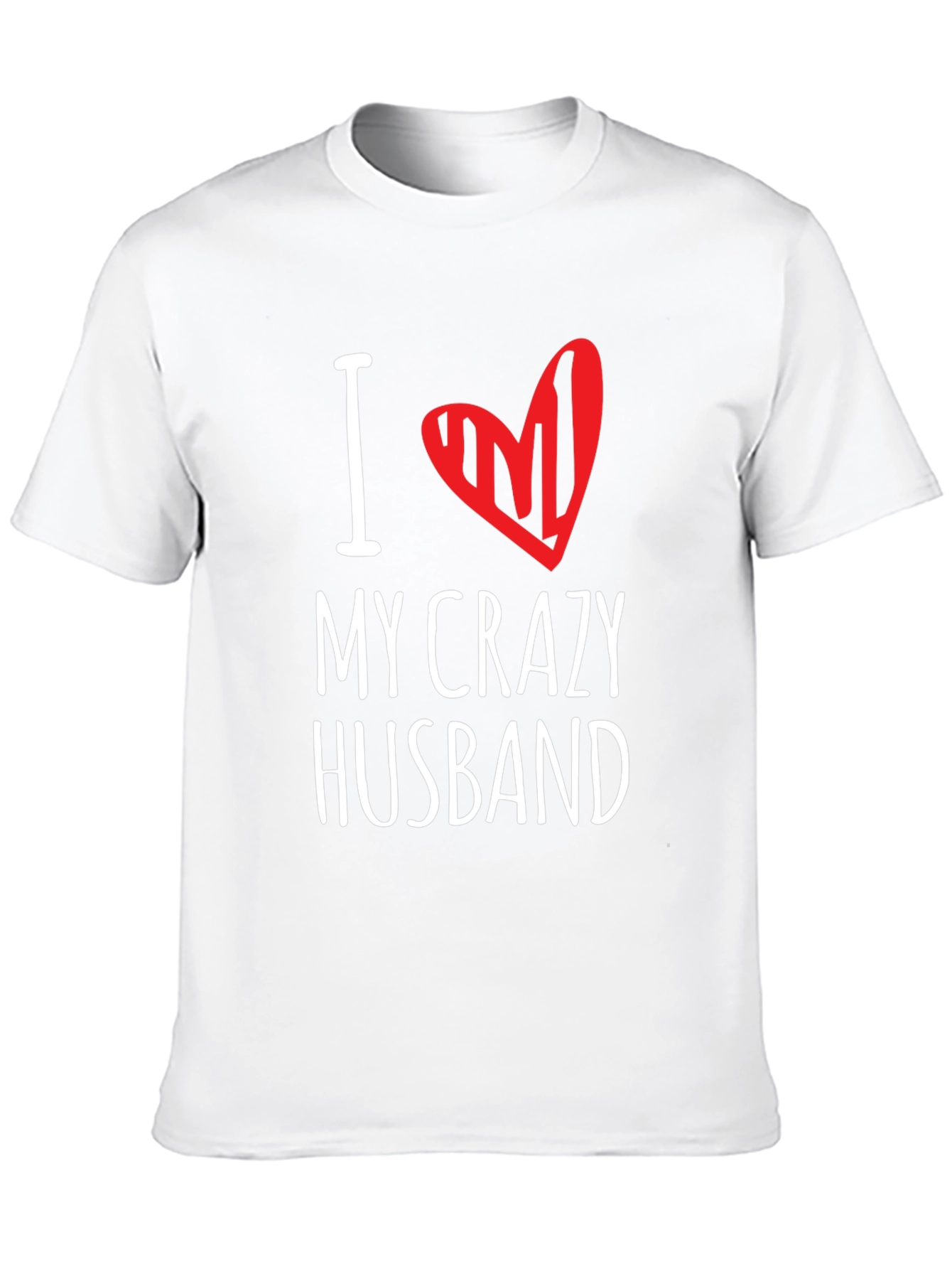 Black I Heart My Crazy Husband Black Graphic T-Shirt view 10