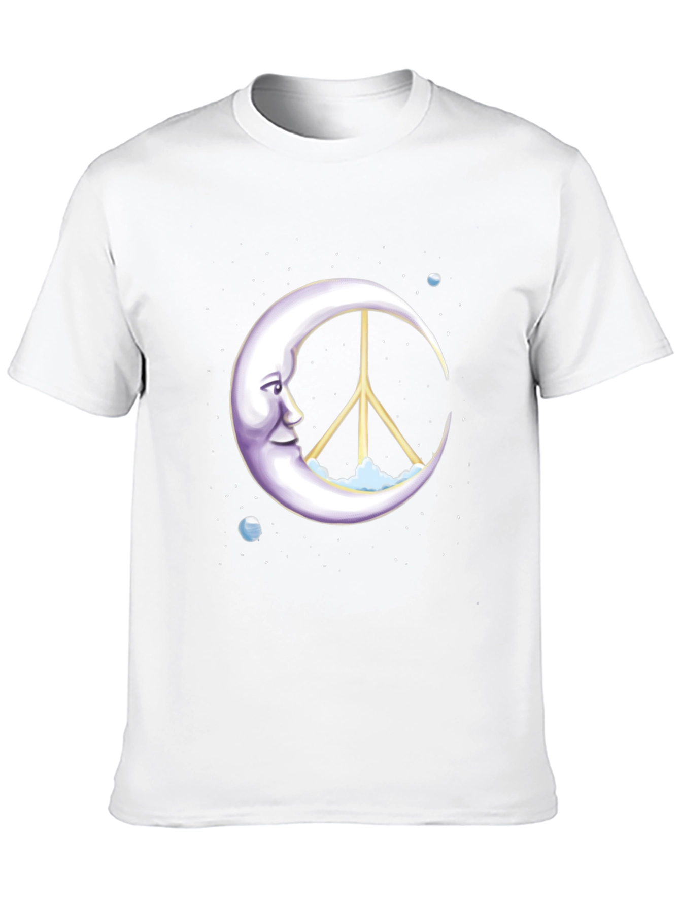Black Peace Moon Graphic Tee - Soft Cotton Blend view 10