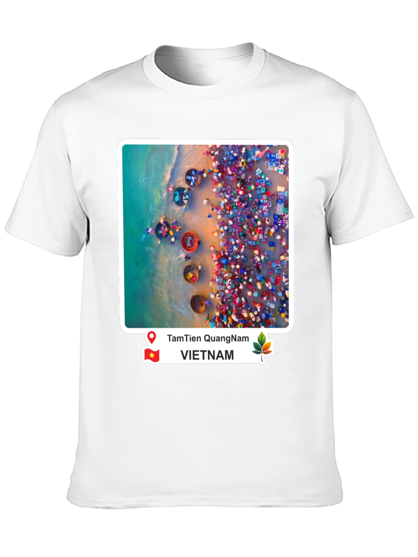Black Vietnam Coastal Scene Graphic T-Shirt view 10