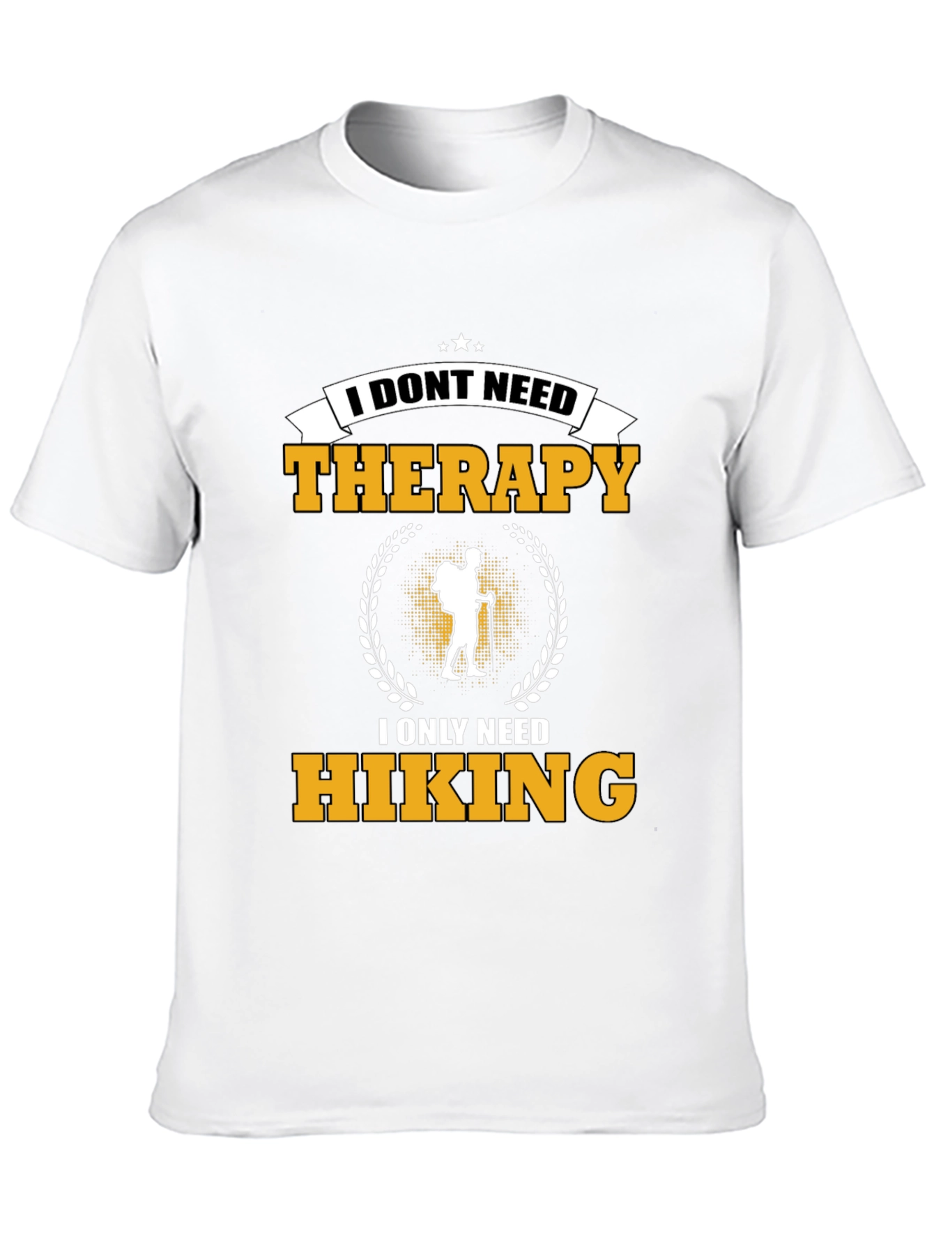 Black Hiking Therapy T-Shirt view 10