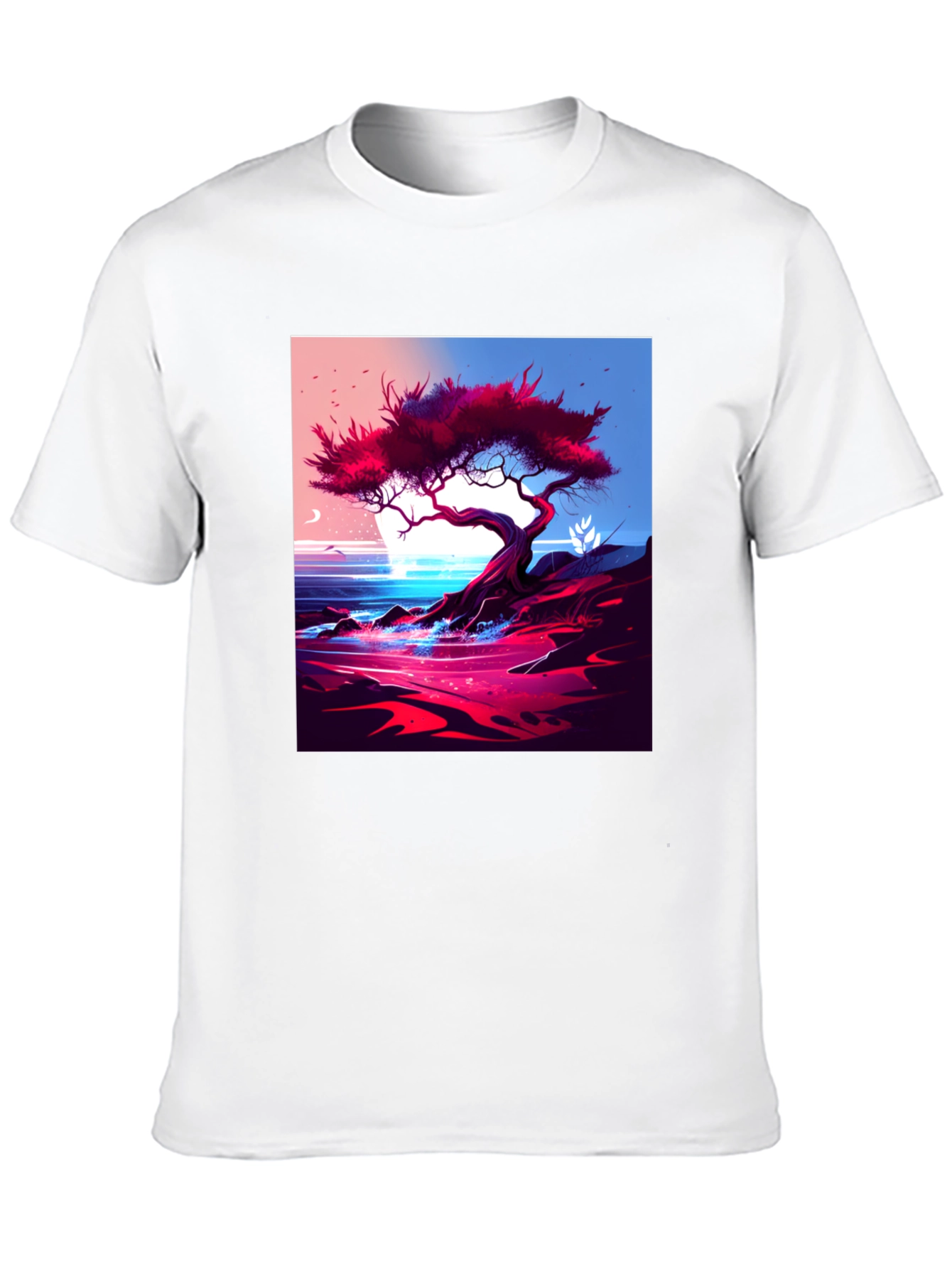Black Tree on the Shoreline Graphic Tee view 10