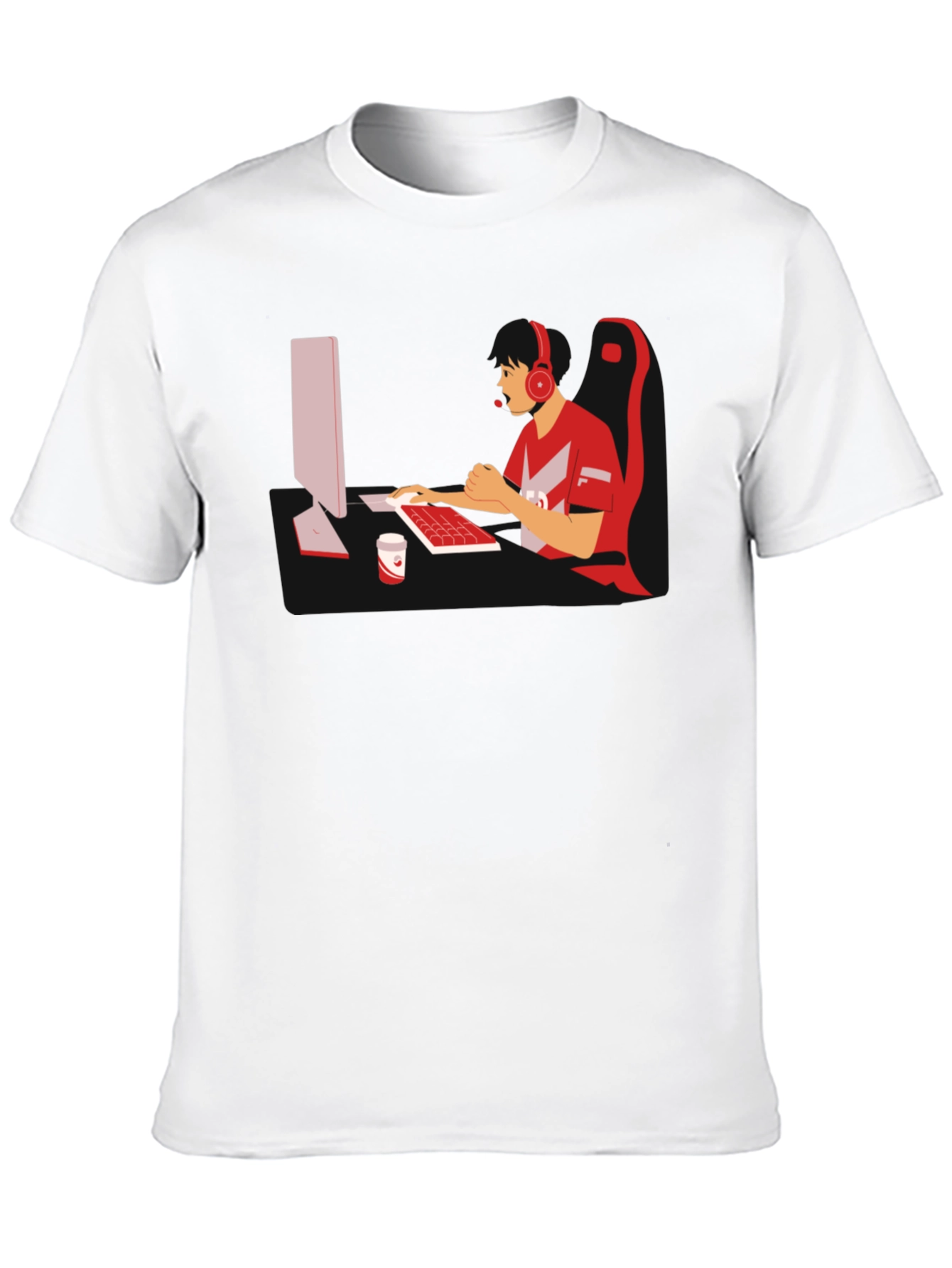 Black Gamer Graphic T-Shirt - Black Cotton Blend view 10