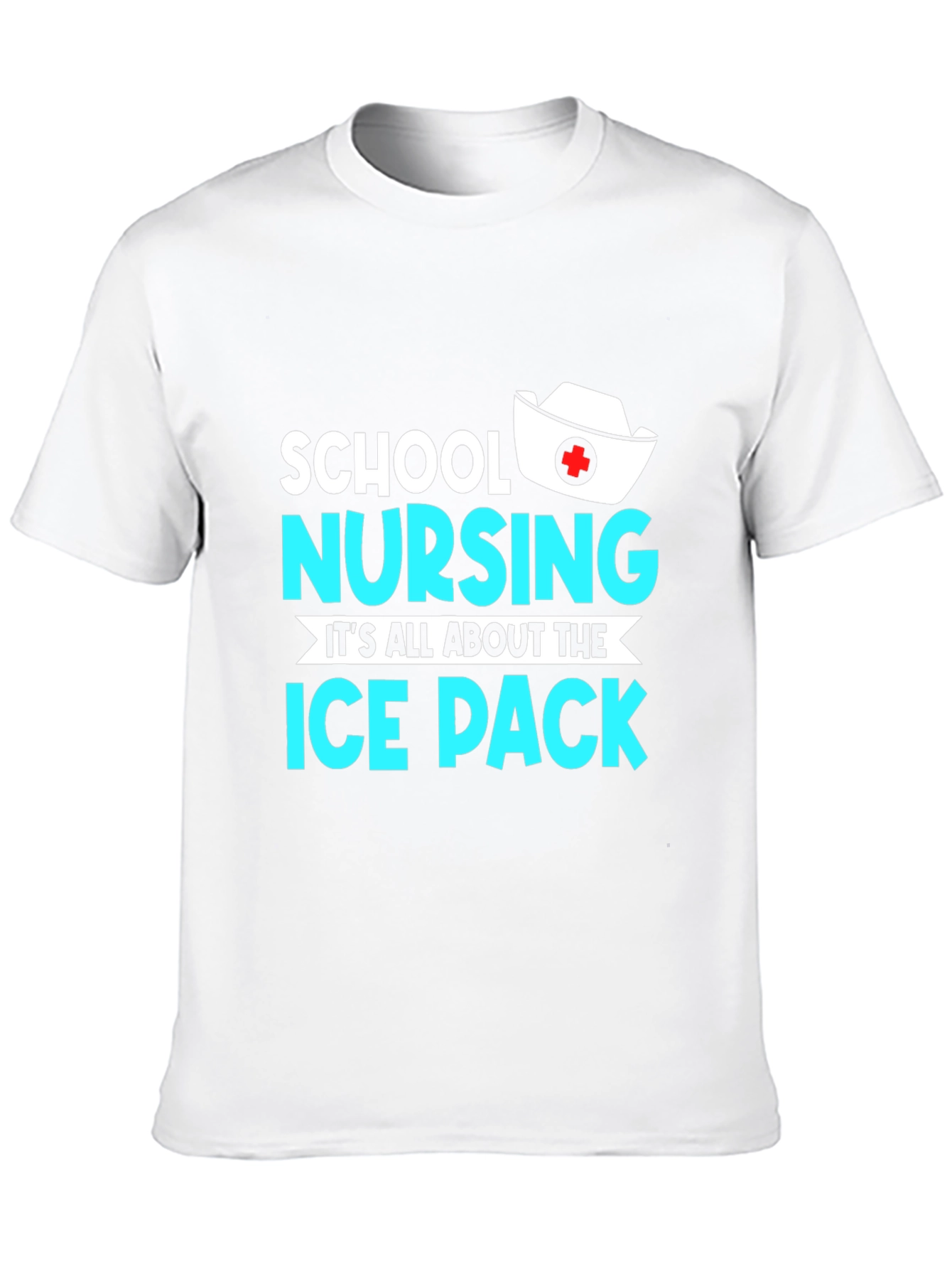 Black School Nursing Ice Pack T-Shirt view 10
