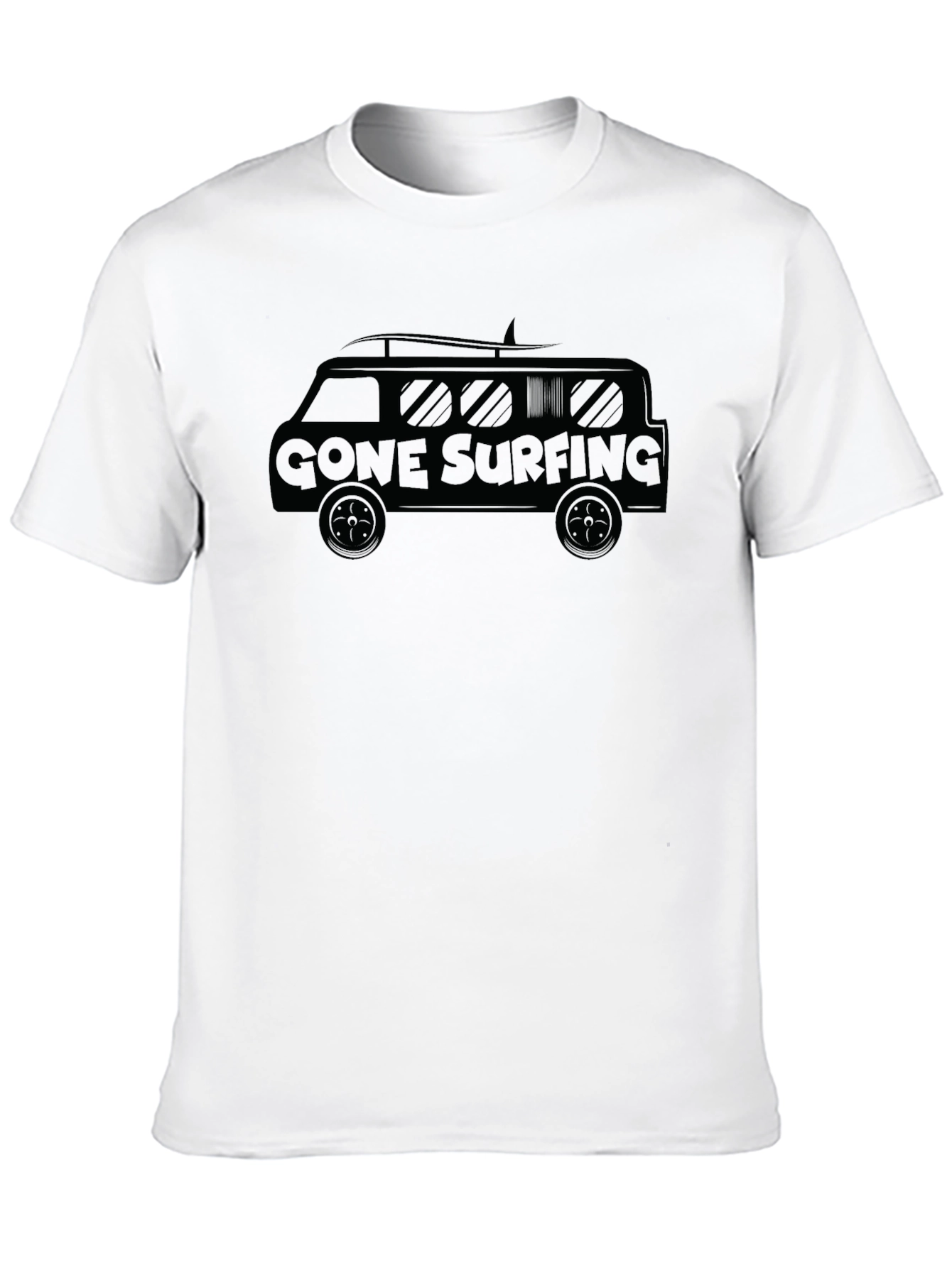 Black Gone Surfing Van Graphic Tee - Black view 10