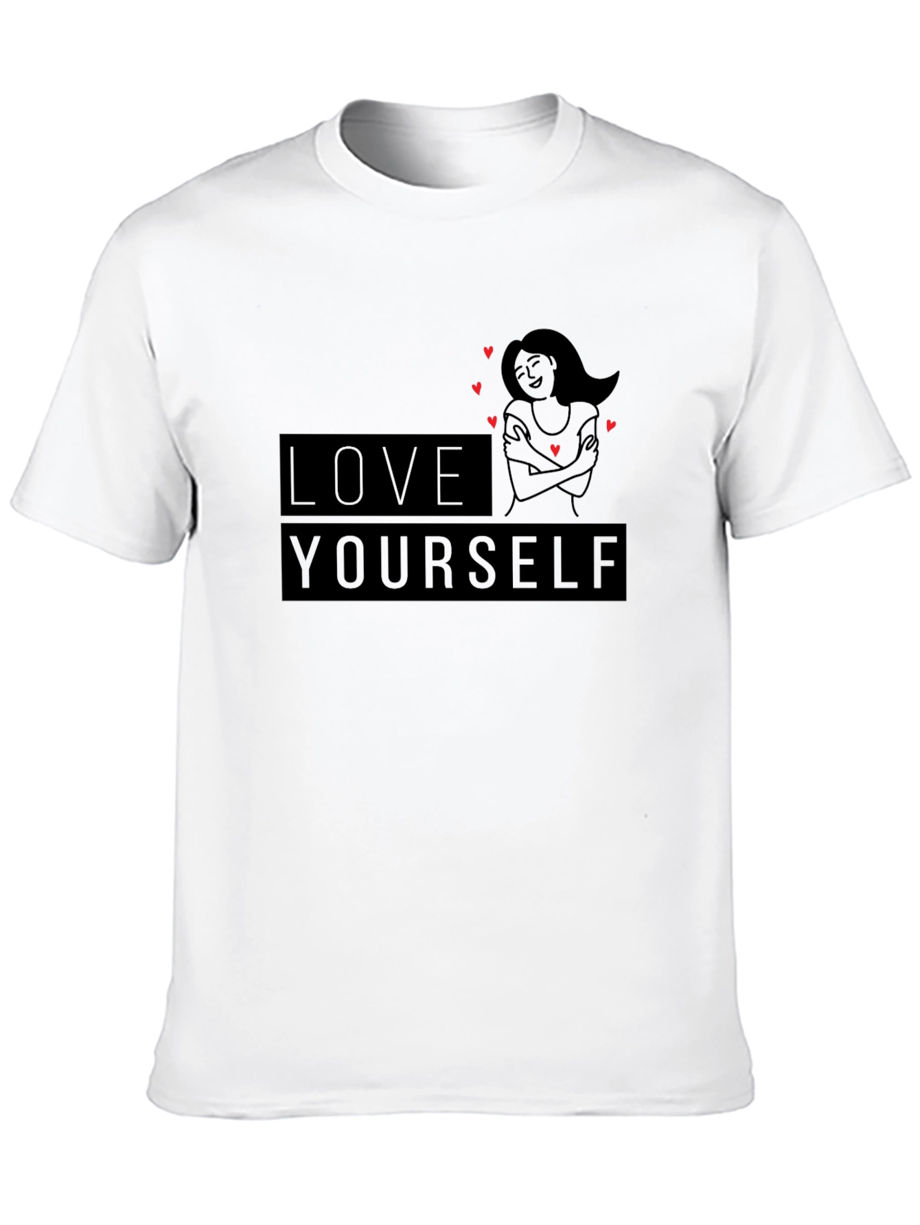 Black Love Yourself Graphic Tee - Black view 10