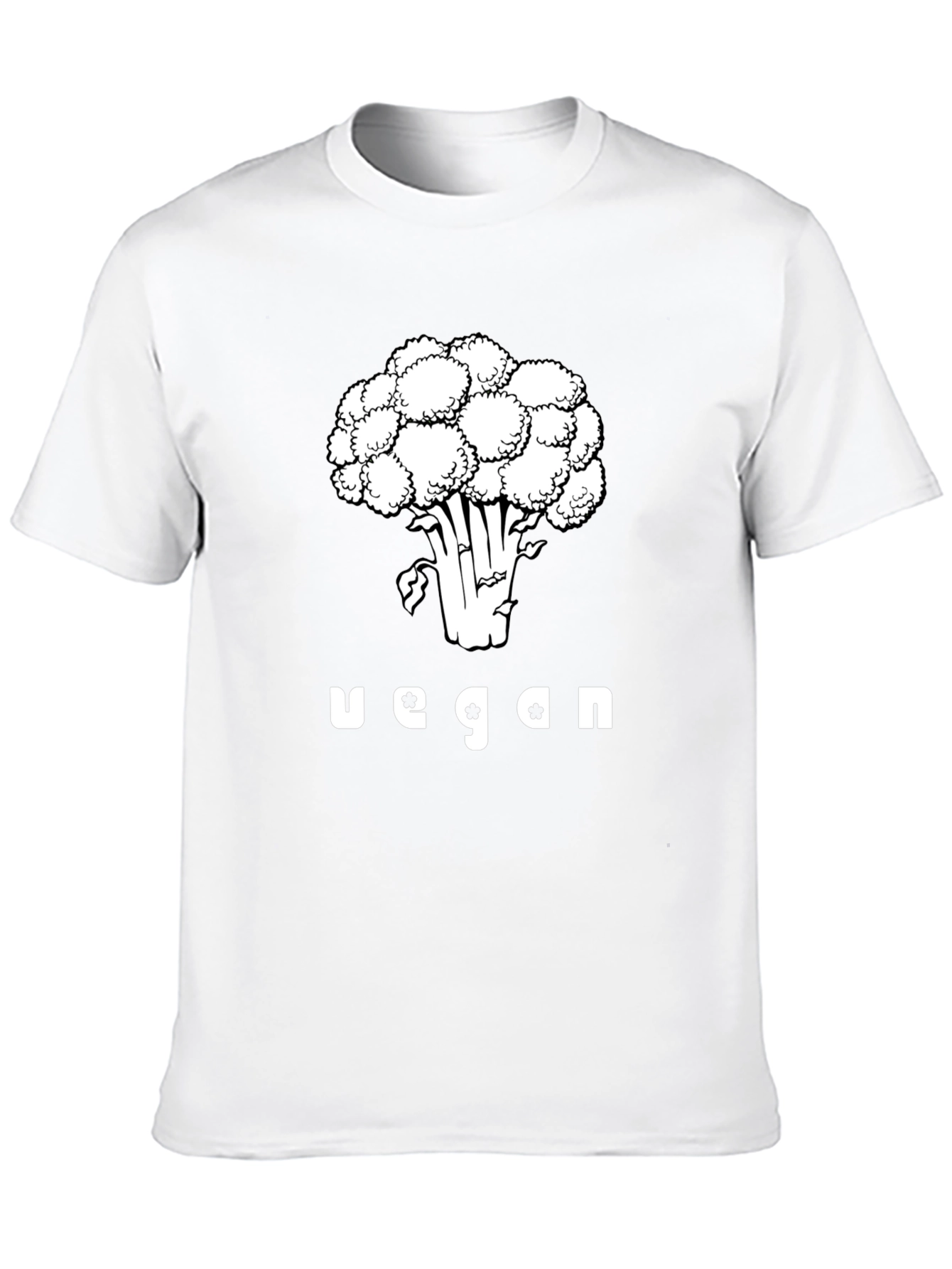 Black Vegan Broccoli Graphic Tee - Black view 10