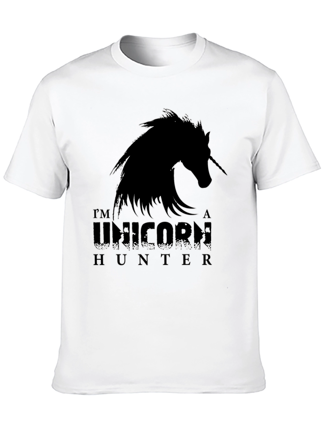 Black Unicorn Hunter Graphic Tee - Black Cotton Shirt view 10