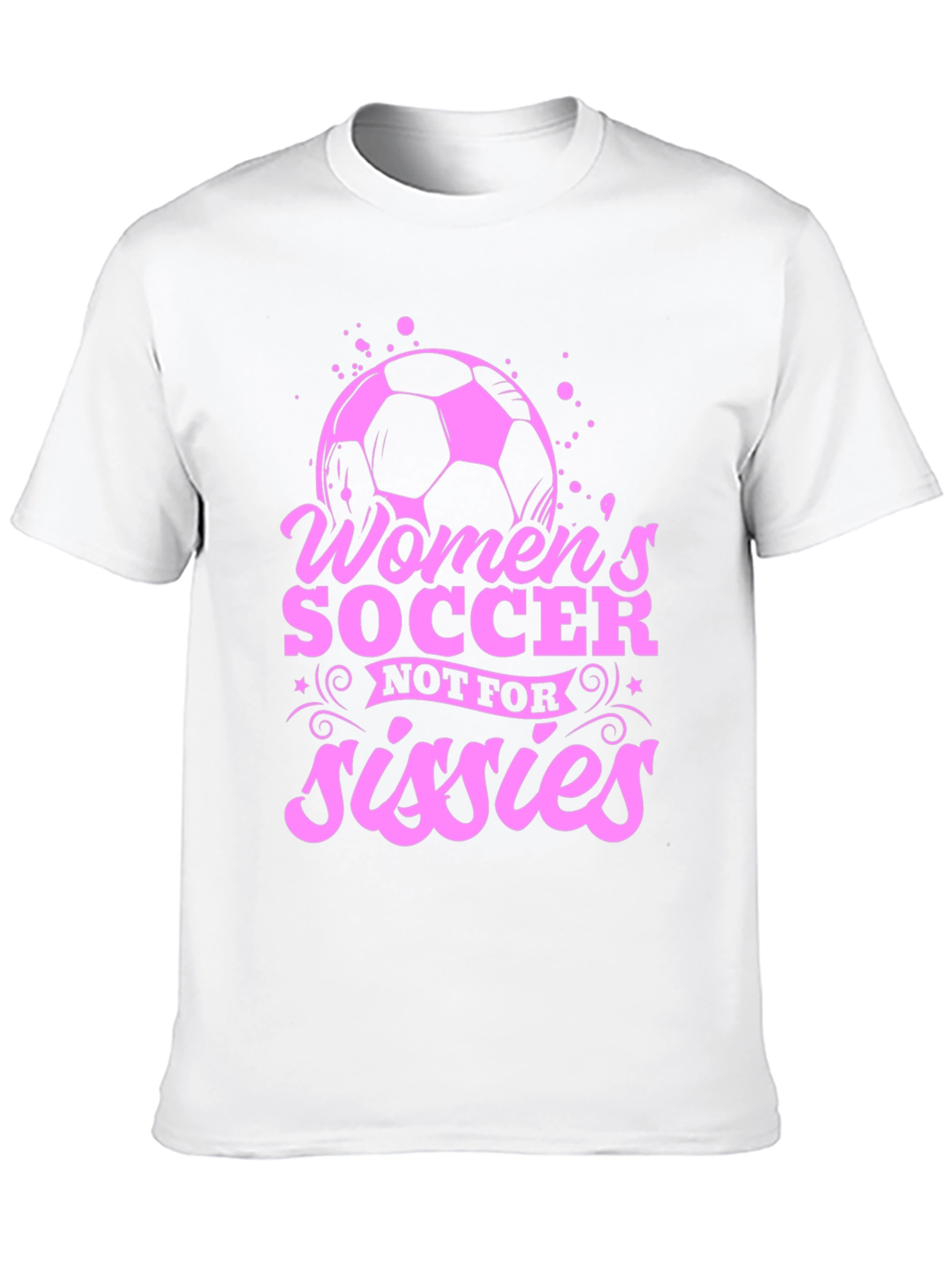 Black Women's Soccer T-Shirt - Not for Sissies - Pink Graphic view 10