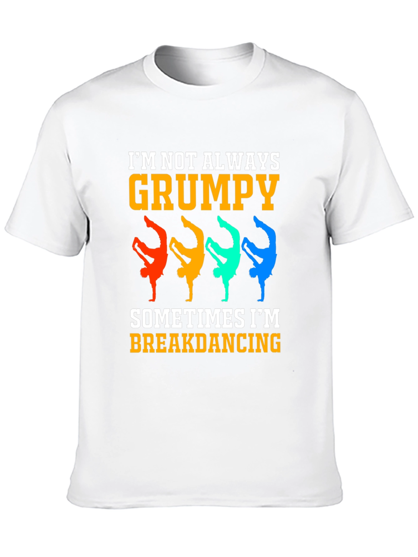 Black Grumpy Breakdancing Graphic Tee - Funny Men's T-Shirt view 10