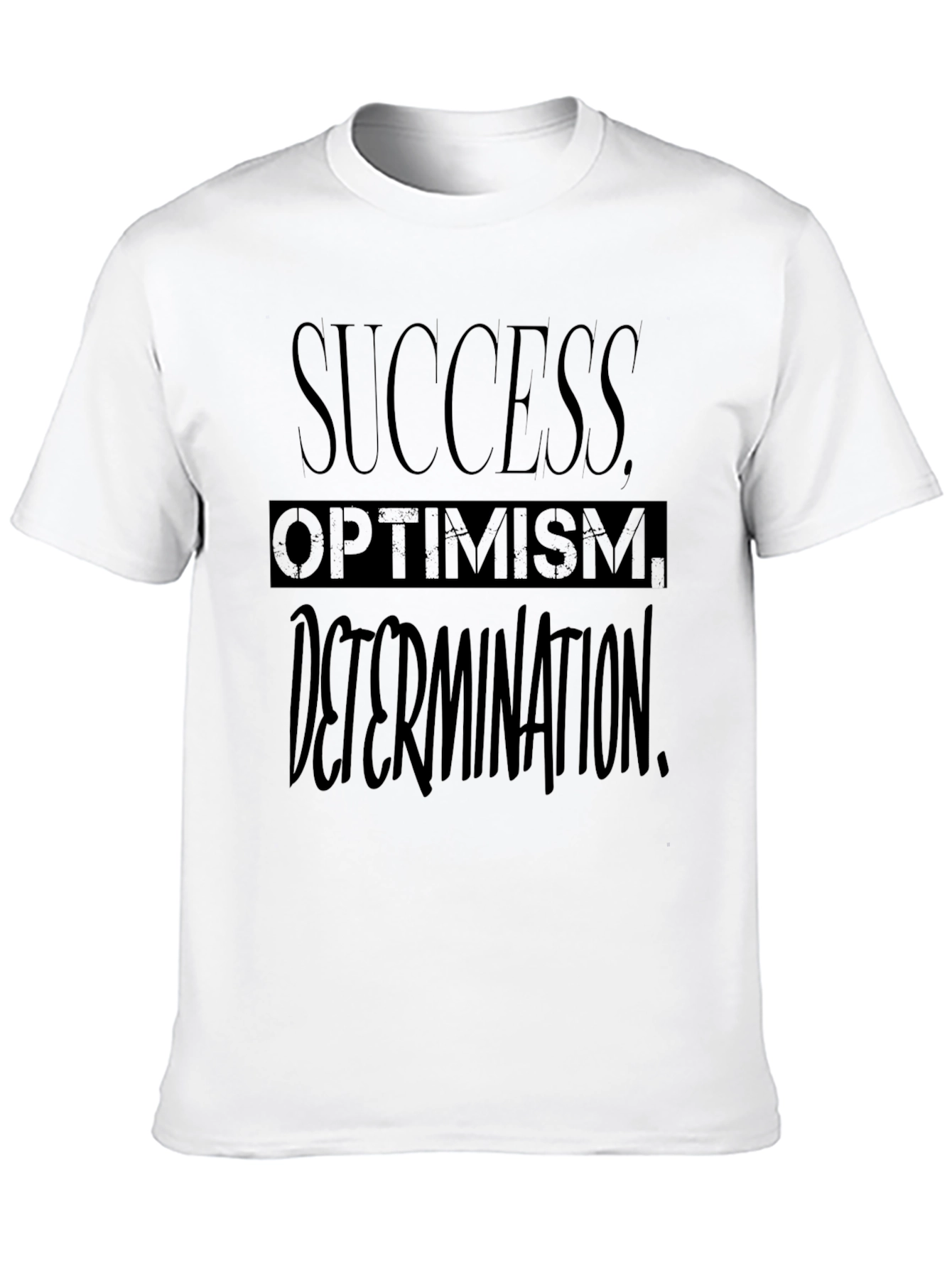 Black Success Optimism Determination Black T-Shirt view 10