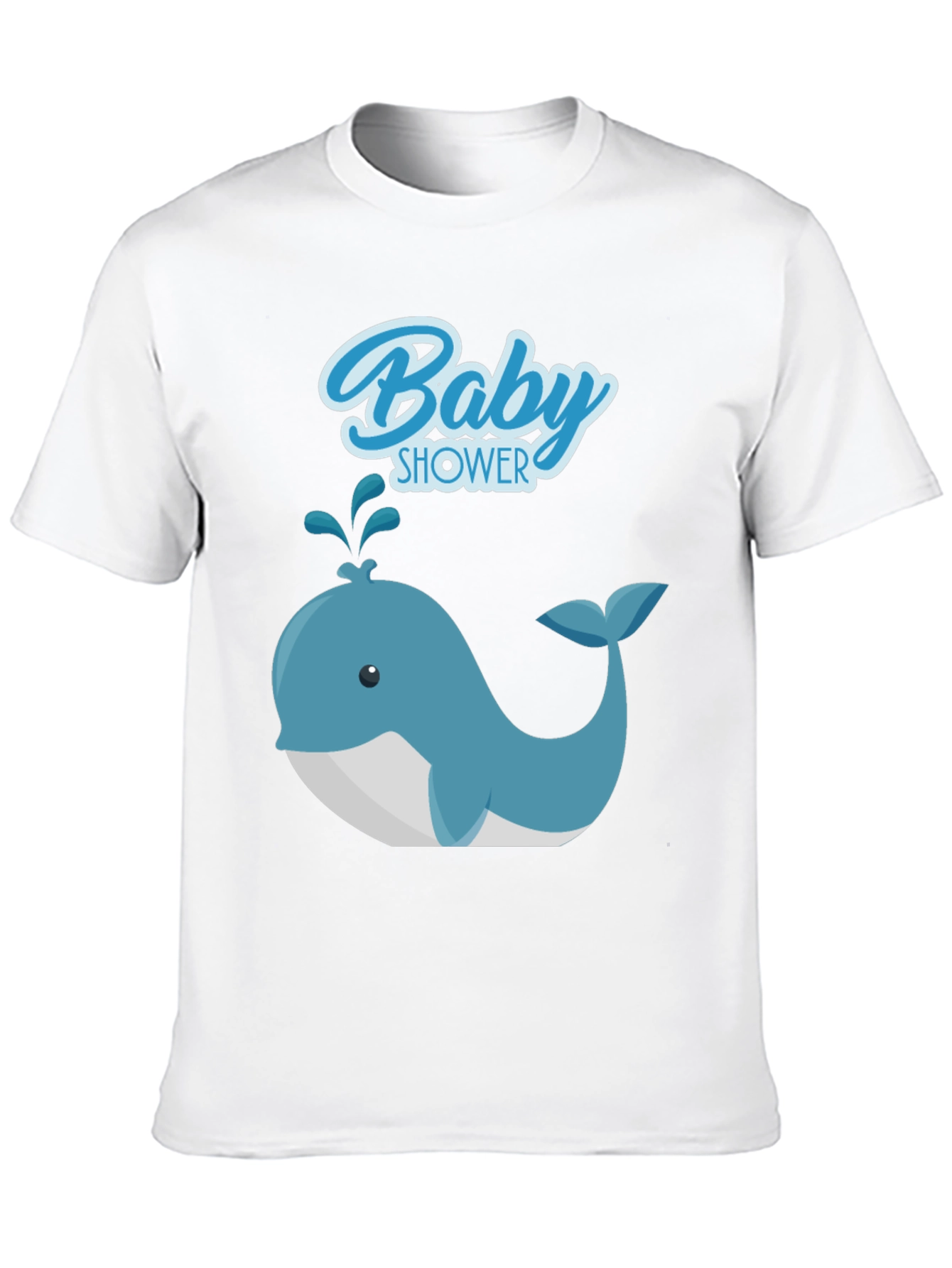 Black Baby Shower Whale Graphic Tee - Soft Cotton T-Shirt view 10