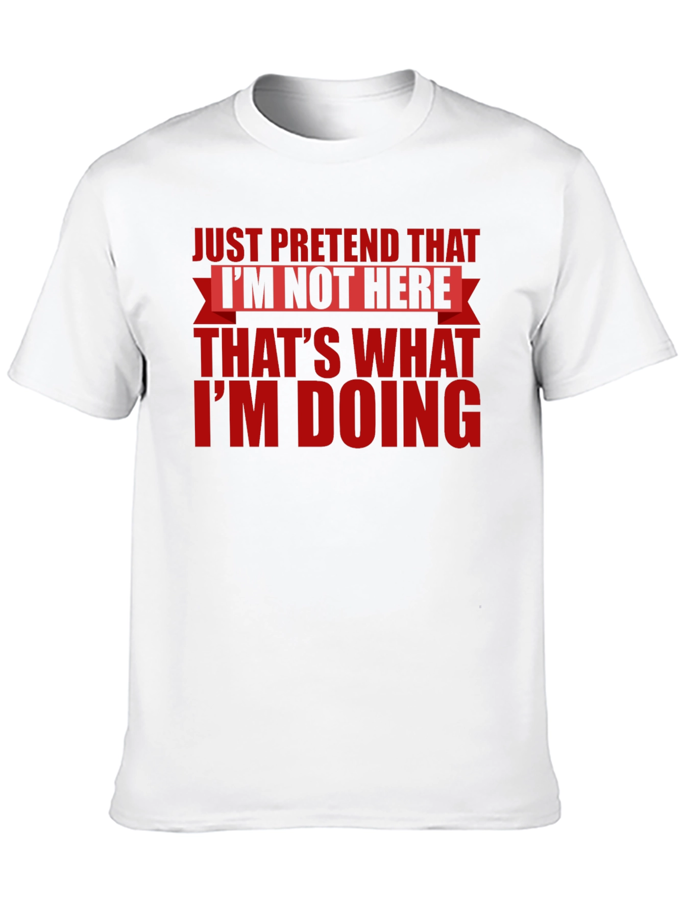 Black Just Pretend T-Shirt - Funny Introvert Tee view 10