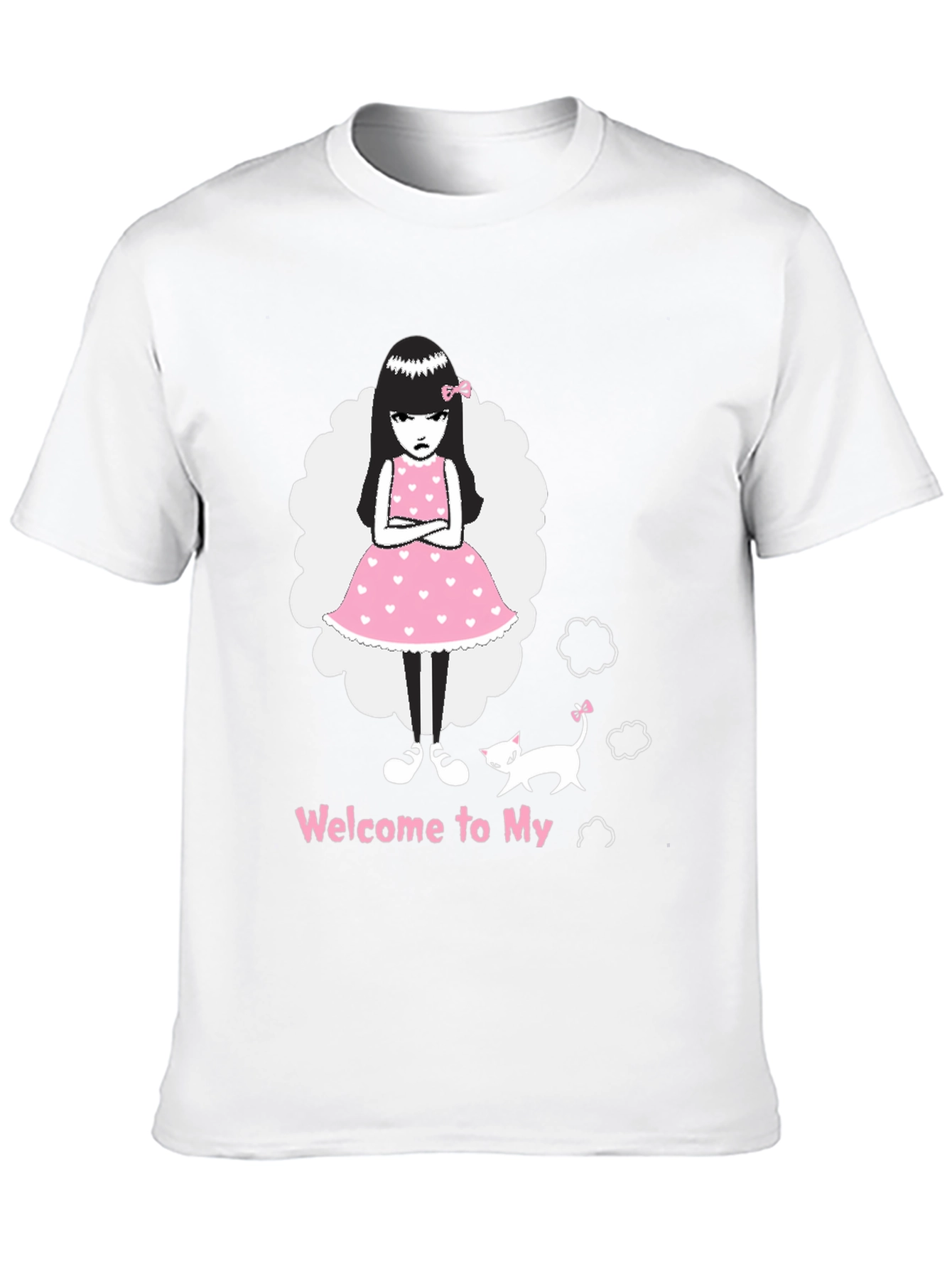 Black Grumpy Girl Black T-Shirt view 10