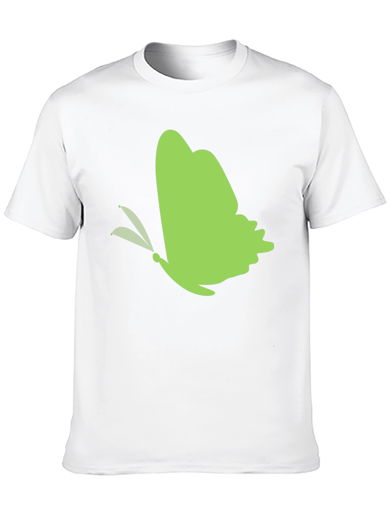 Green Butterfly Black T-Shirt - 10