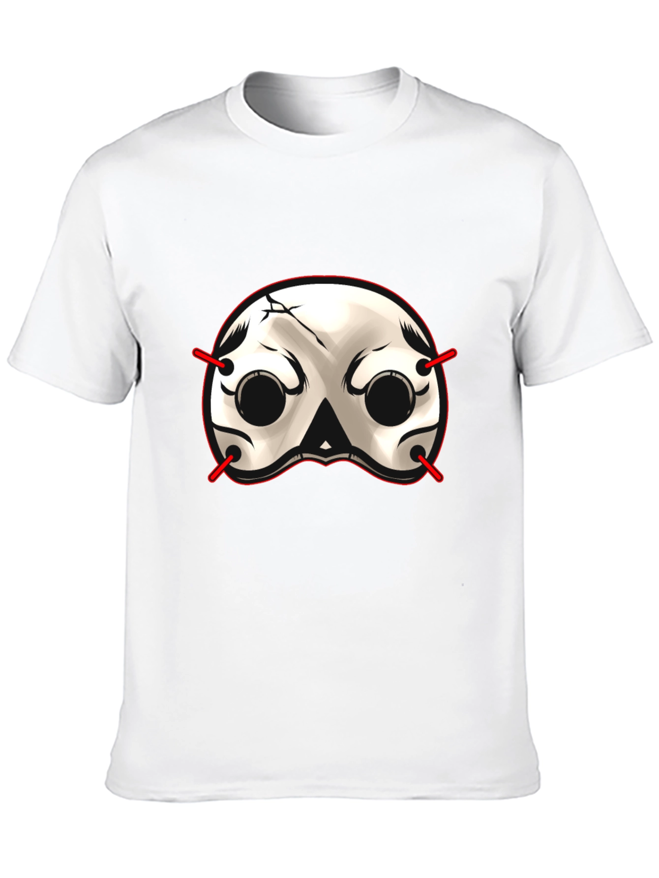 Black Skull Mask Graphic T-Shirt - Black view 10