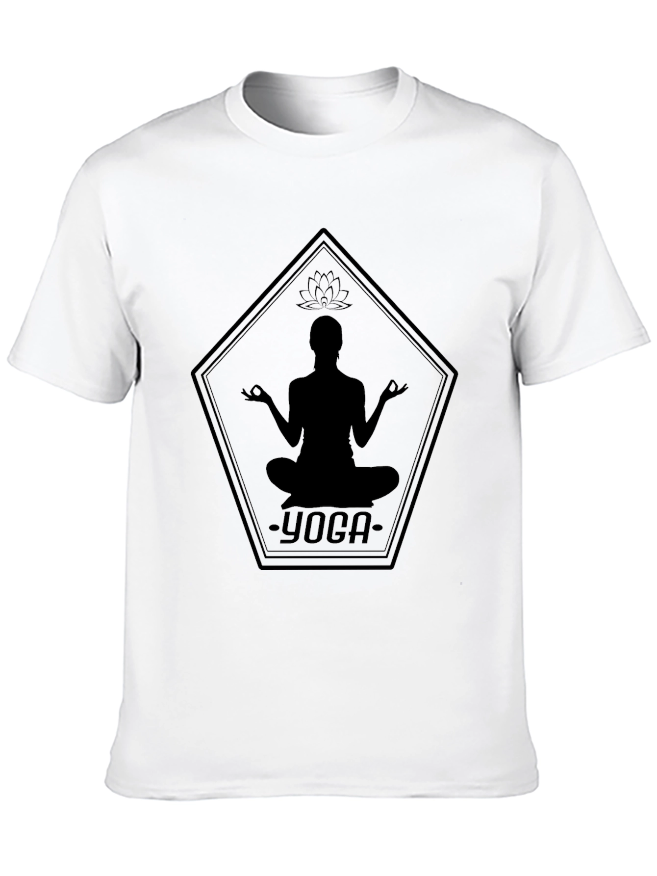 Black Yoga Silhouette Graphic Tee - Black view 10