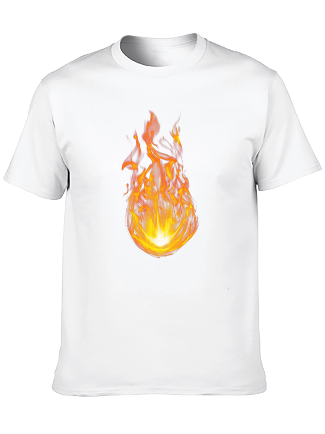 Black Fiery Flame Graphic Black T-Shirt view 10