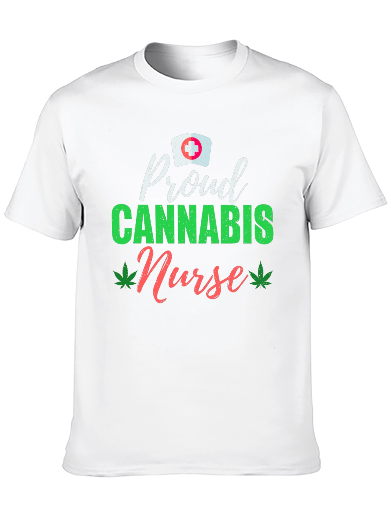 Black Proud Cannabis Nurse Black T-Shirt view 10