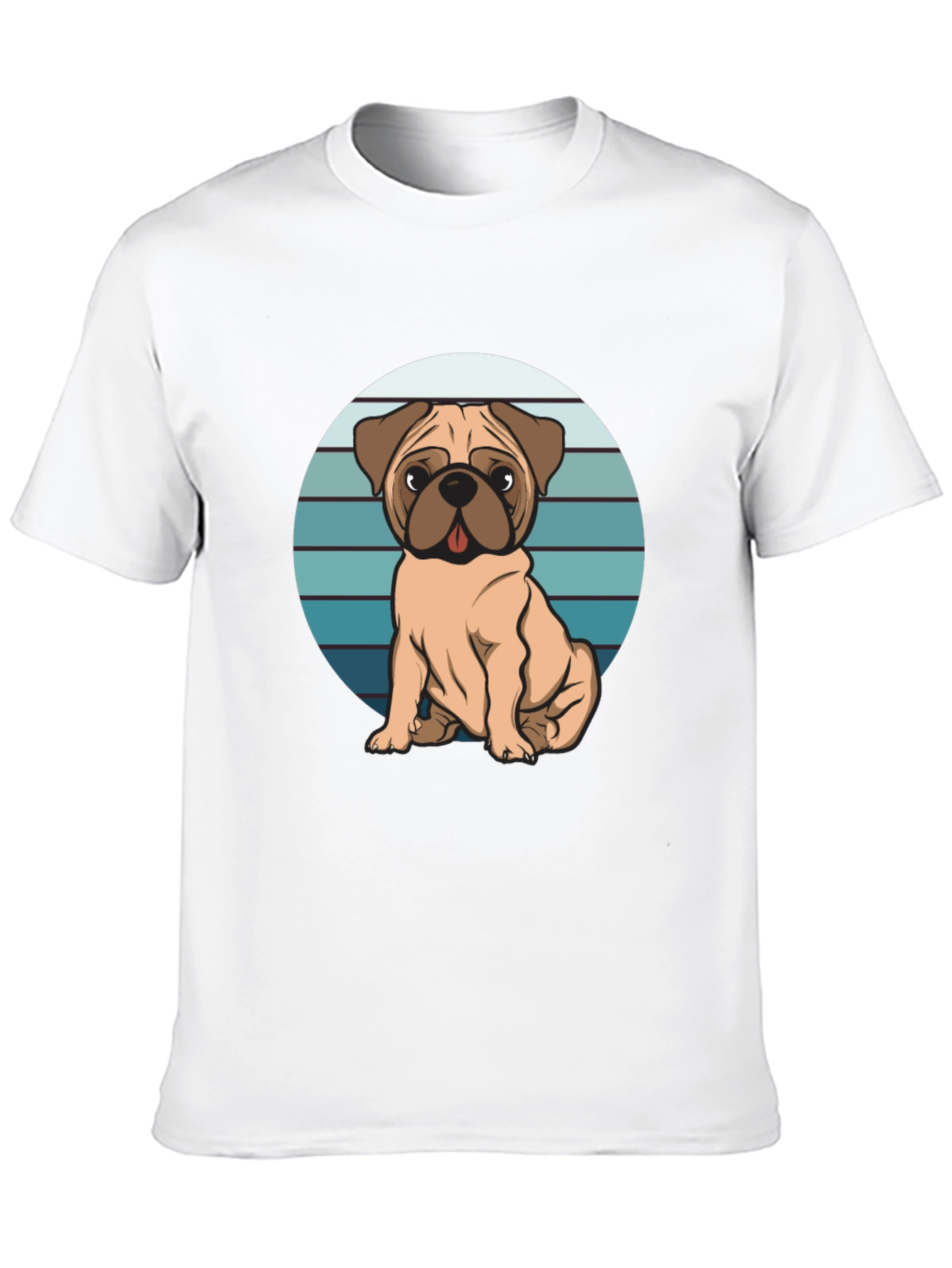 Black Pug Graphic Tee - Relaxed Fit Black T-Shirt view 10
