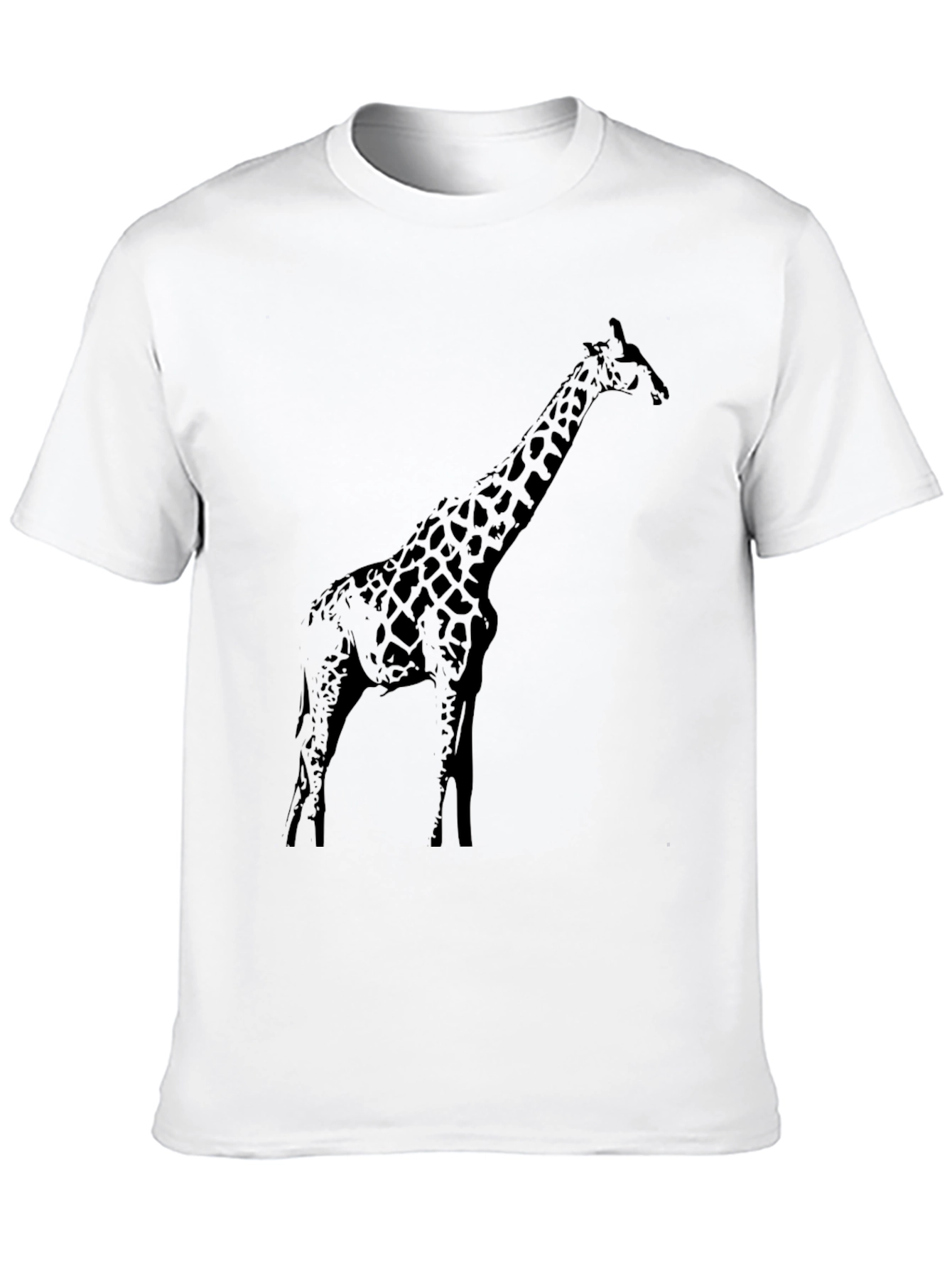 Black Giraffe Graphic Tee - Black Cotton T-Shirt view 10