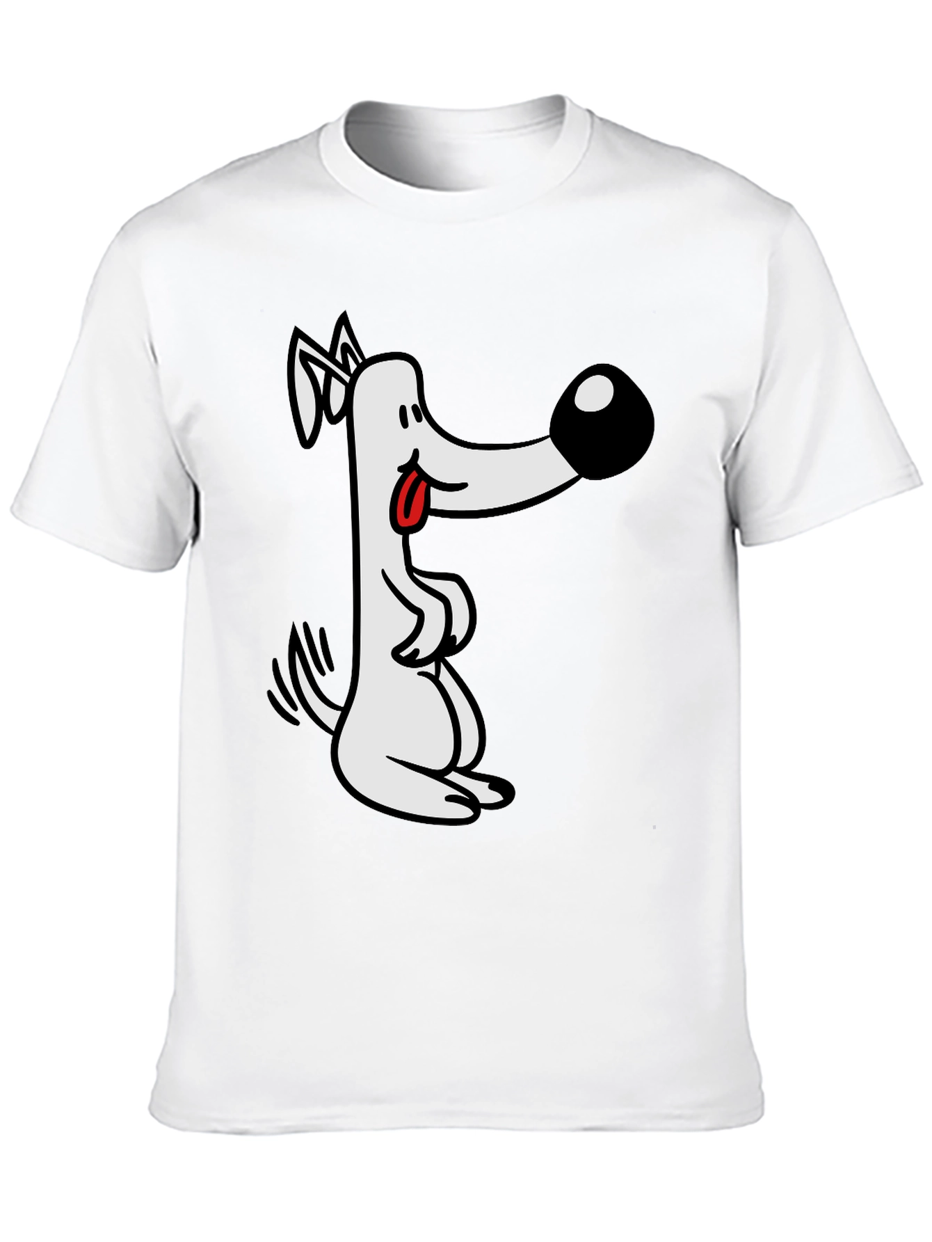 Black Cartoon Dog Graphic Tee - Black view 10