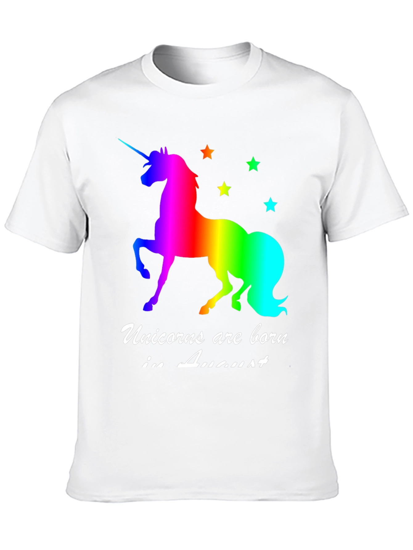 Black Unicorns Are Born In August T-Shirt view 10