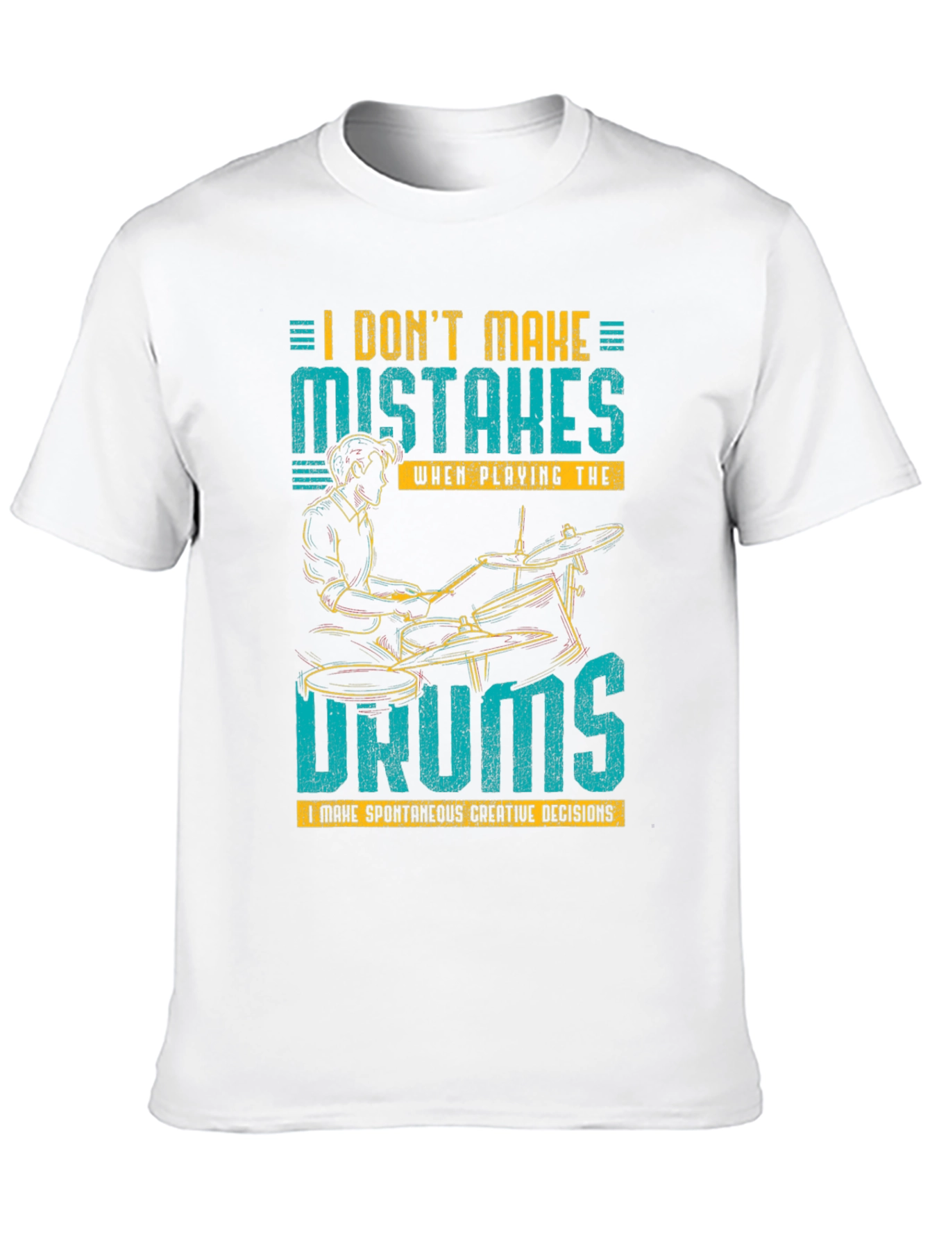 Black Drummer T-Shirt: I Don't Make Mistakes! view 10