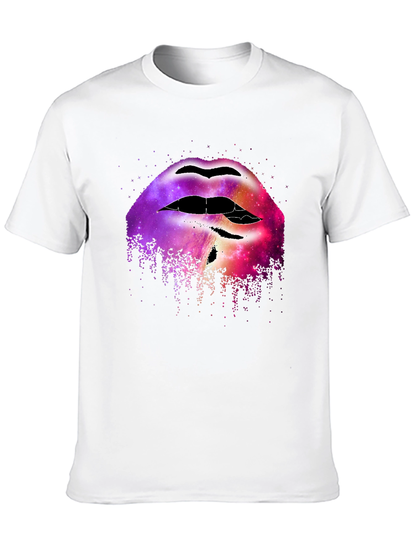 Black Galaxy Lips Graphic Tee - Unique Fashion Statement view 10