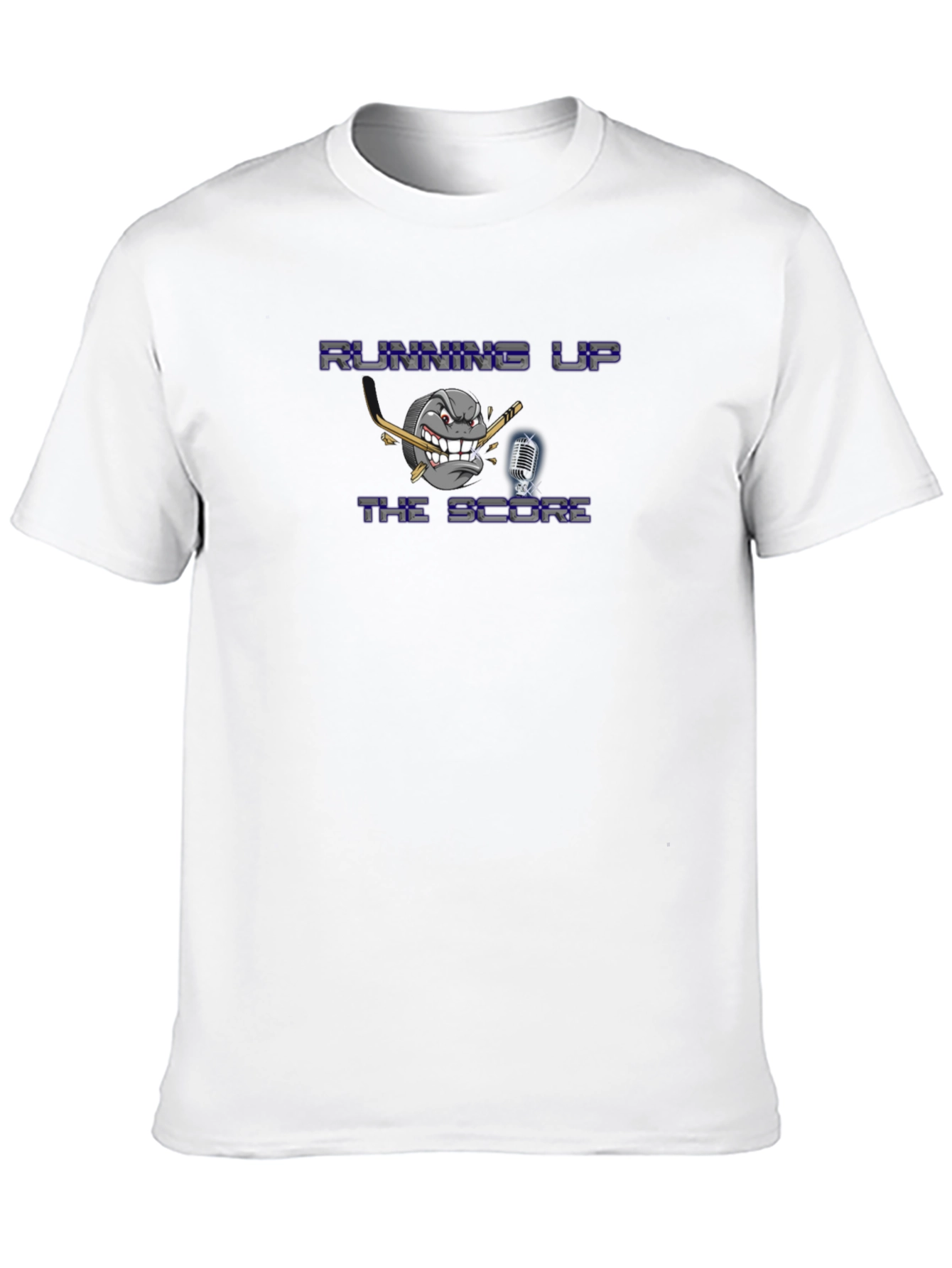 Black Running Up The Score T-Shirt - Hockey Design view 10