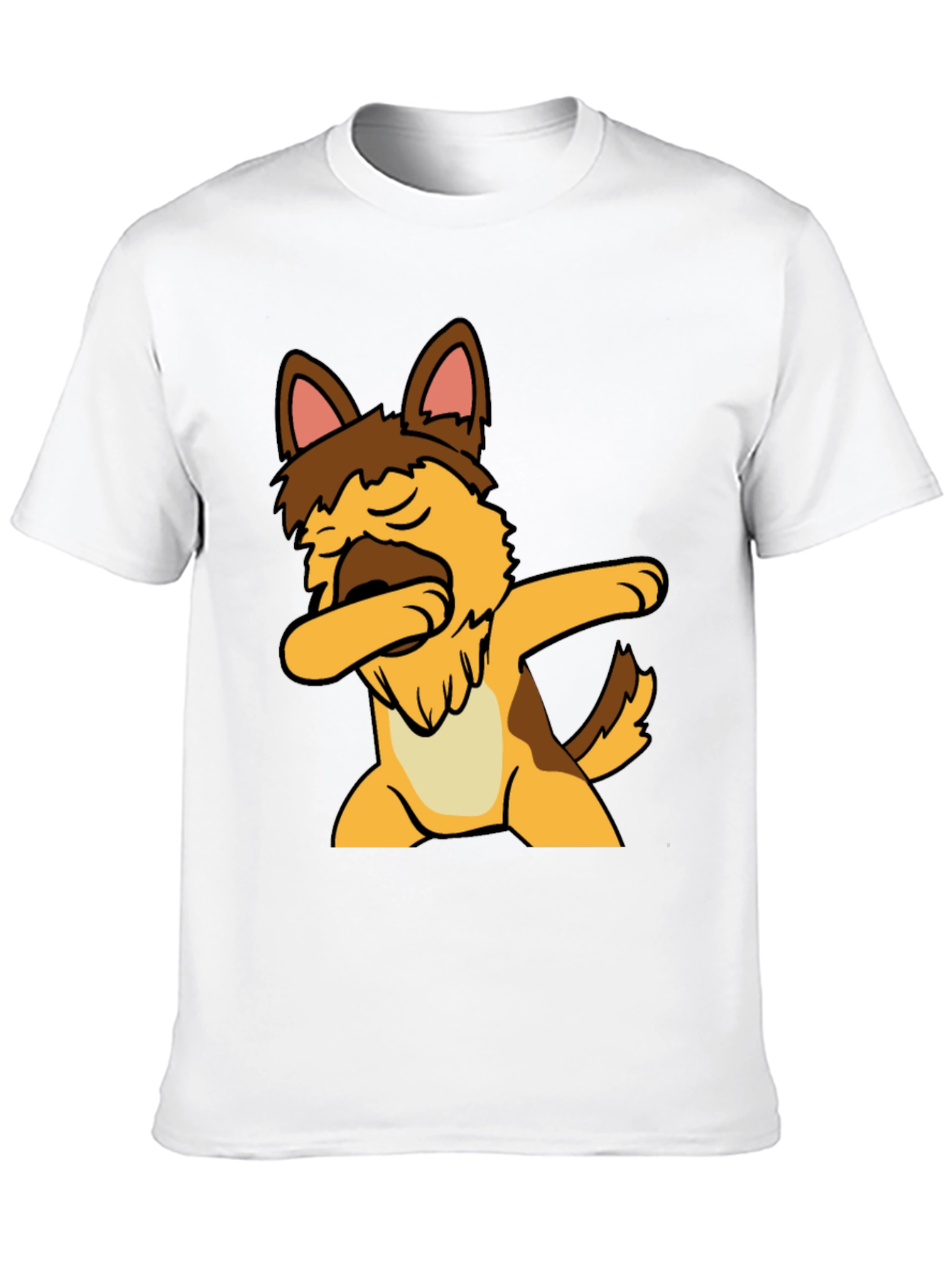 Black Dabbing Dog Graphic Tee - Cute Black T-Shirt view 10