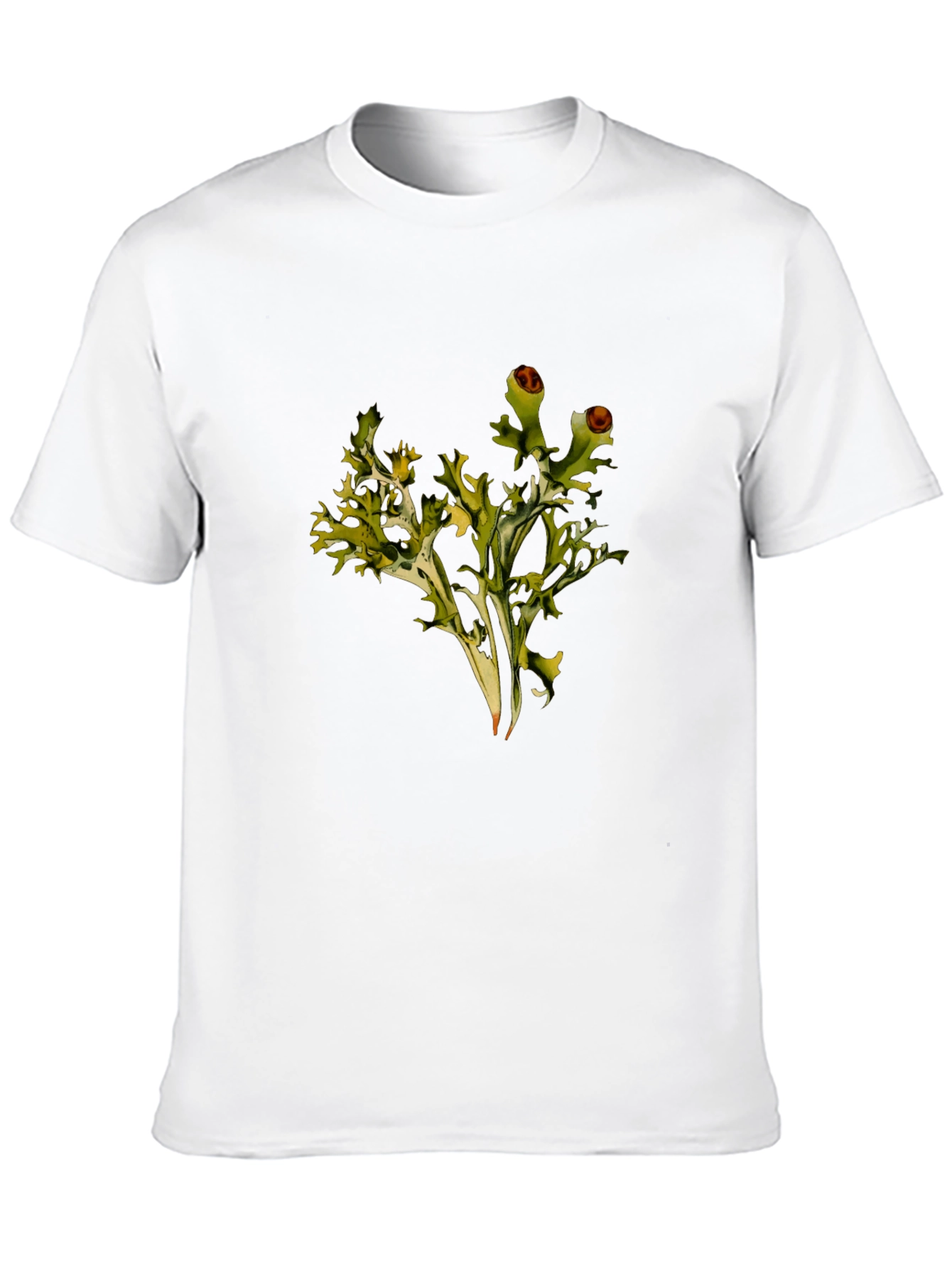 Unique Botanical Print Black T-Shirt - 10