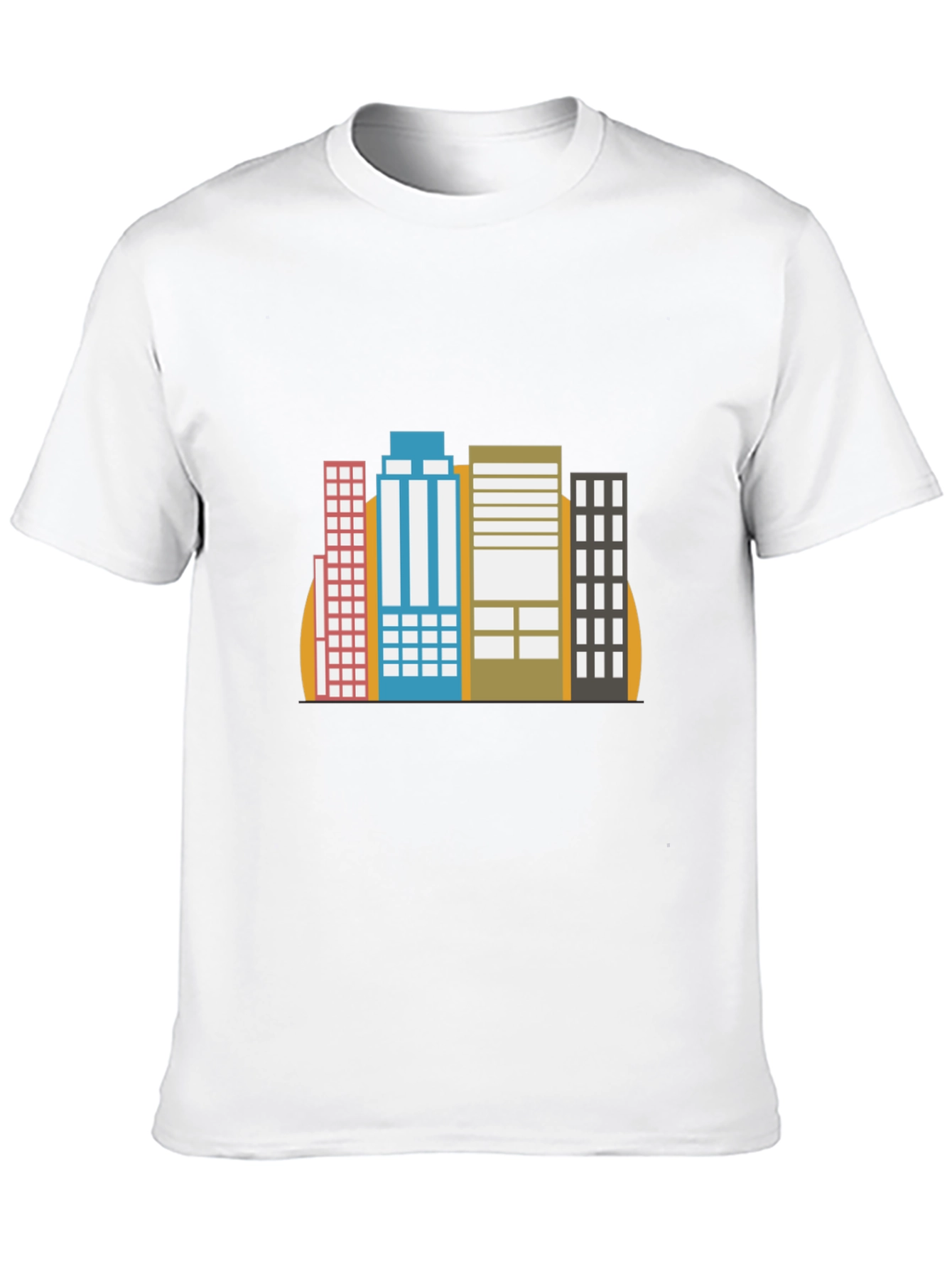 Black Cityscape Graphic Tee - Black Cotton Blend view 10