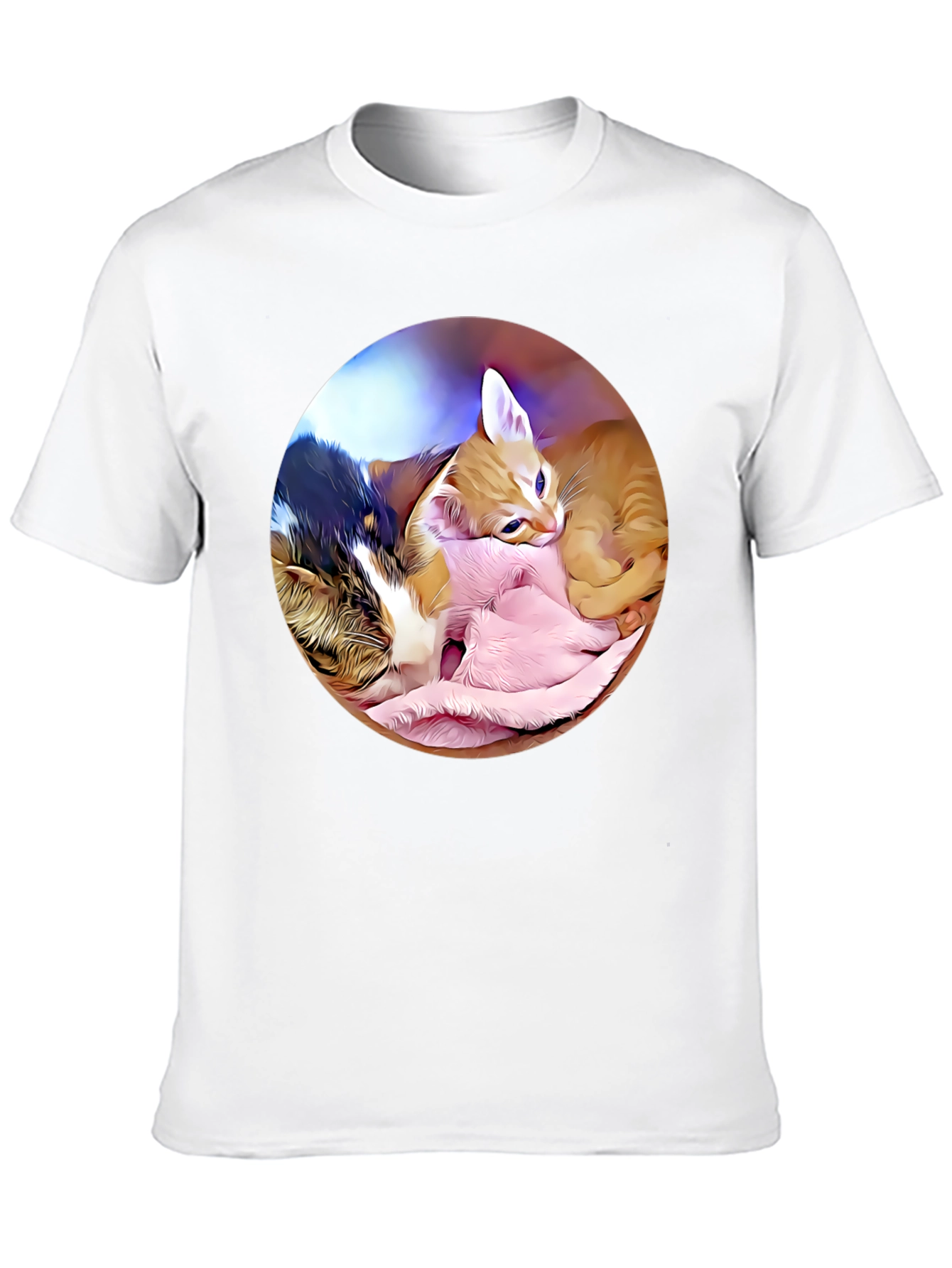 Black Cute Kittens Graphic T-Shirt - Soft Cotton Blend view 10