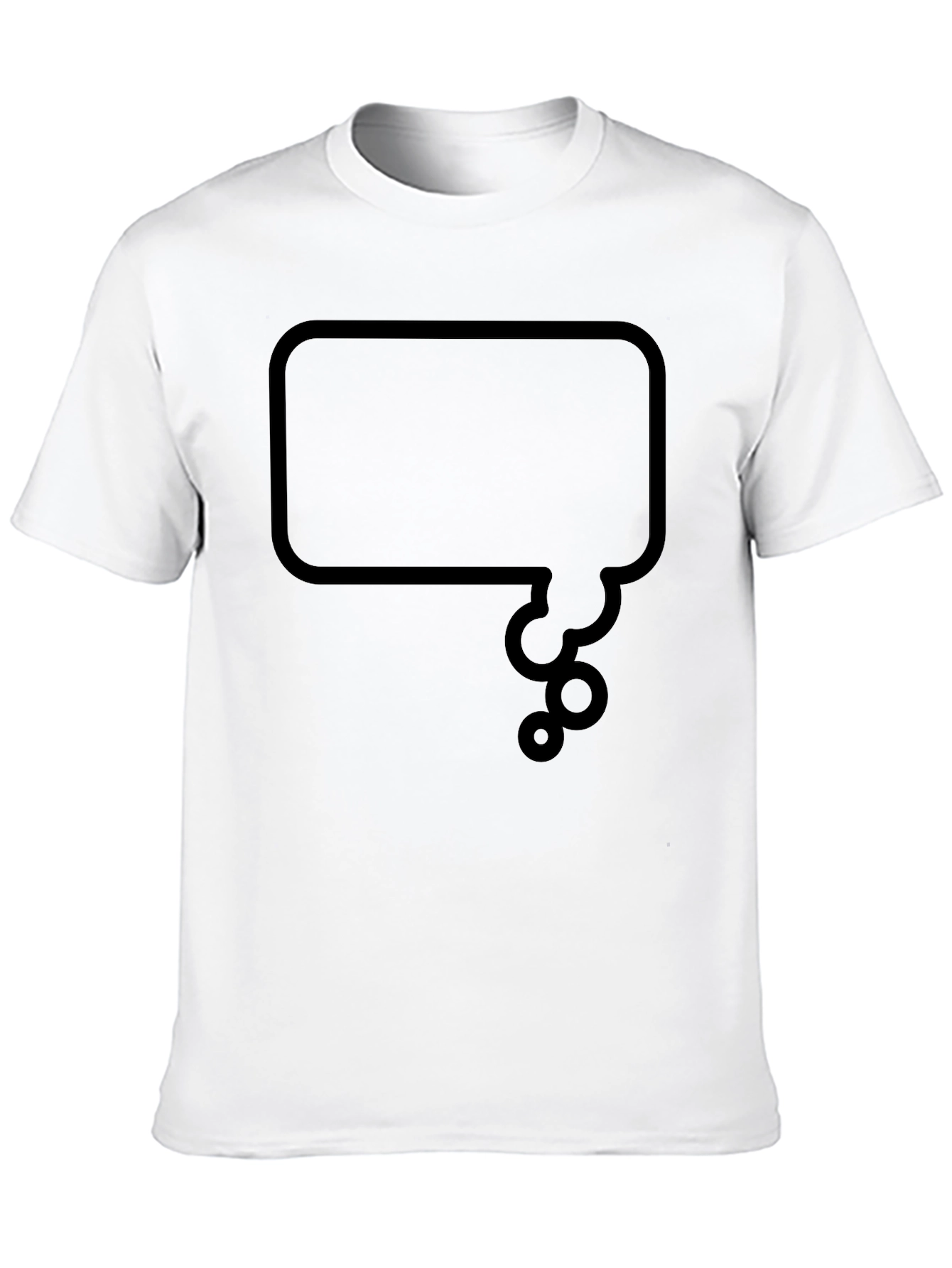 Black Thinking Bubble Graphic Tee - Black Casual Shirt view 10