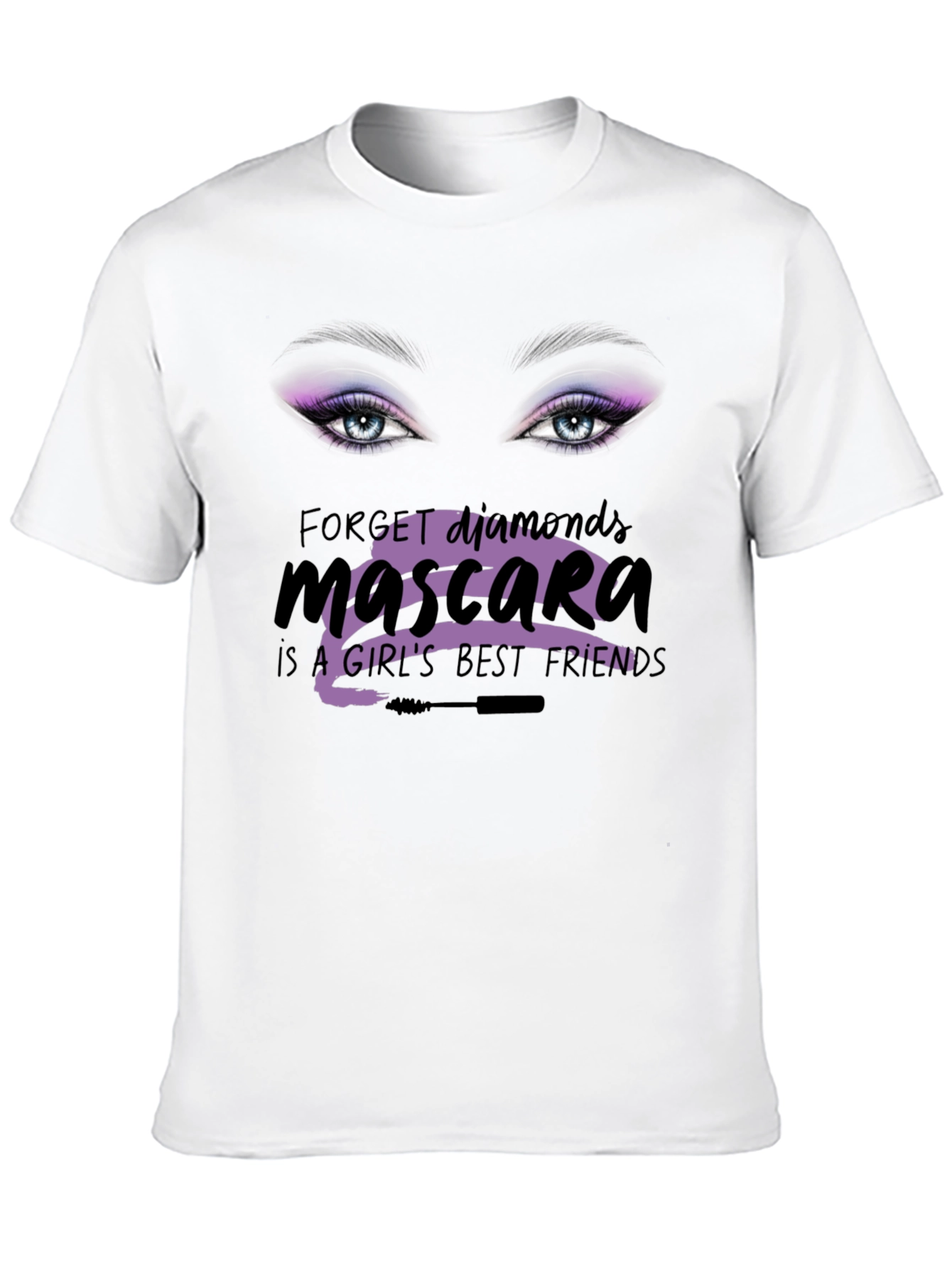 Black Mascara Lover T-Shirt - Forget Diamonds! view 10
