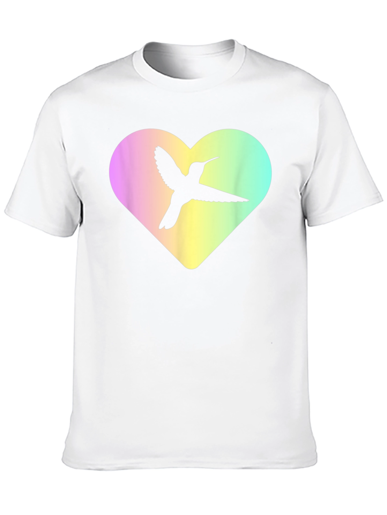 Black Hummingbird Heart Graphic Tee - Unisex view 10