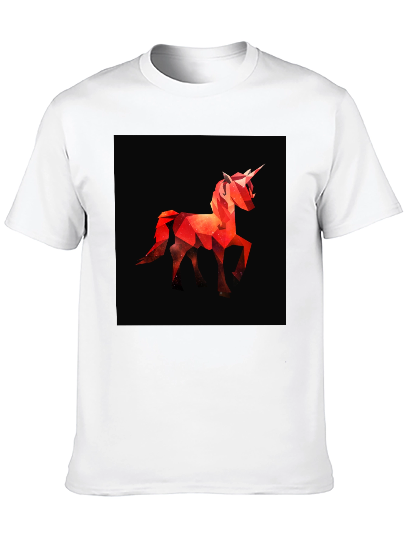Black Geometric Unicorn Graphic Tee - Modern Style view 10