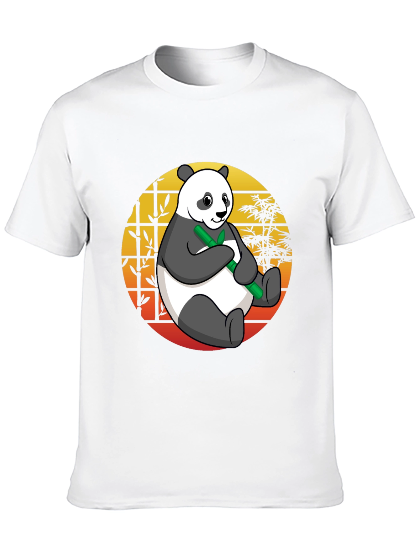 Black Panda Bamboo T-Shirt - Men's Black Graphic Tee view 10