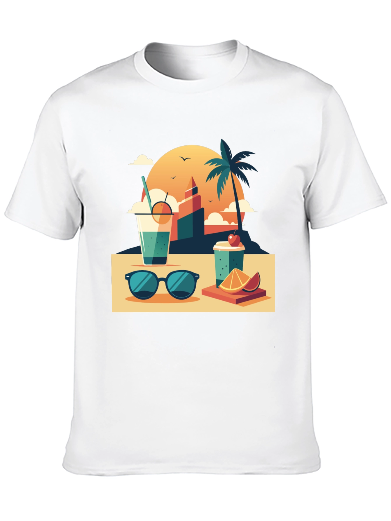 Black Summer Vibes Graphic T-Shirt view 10