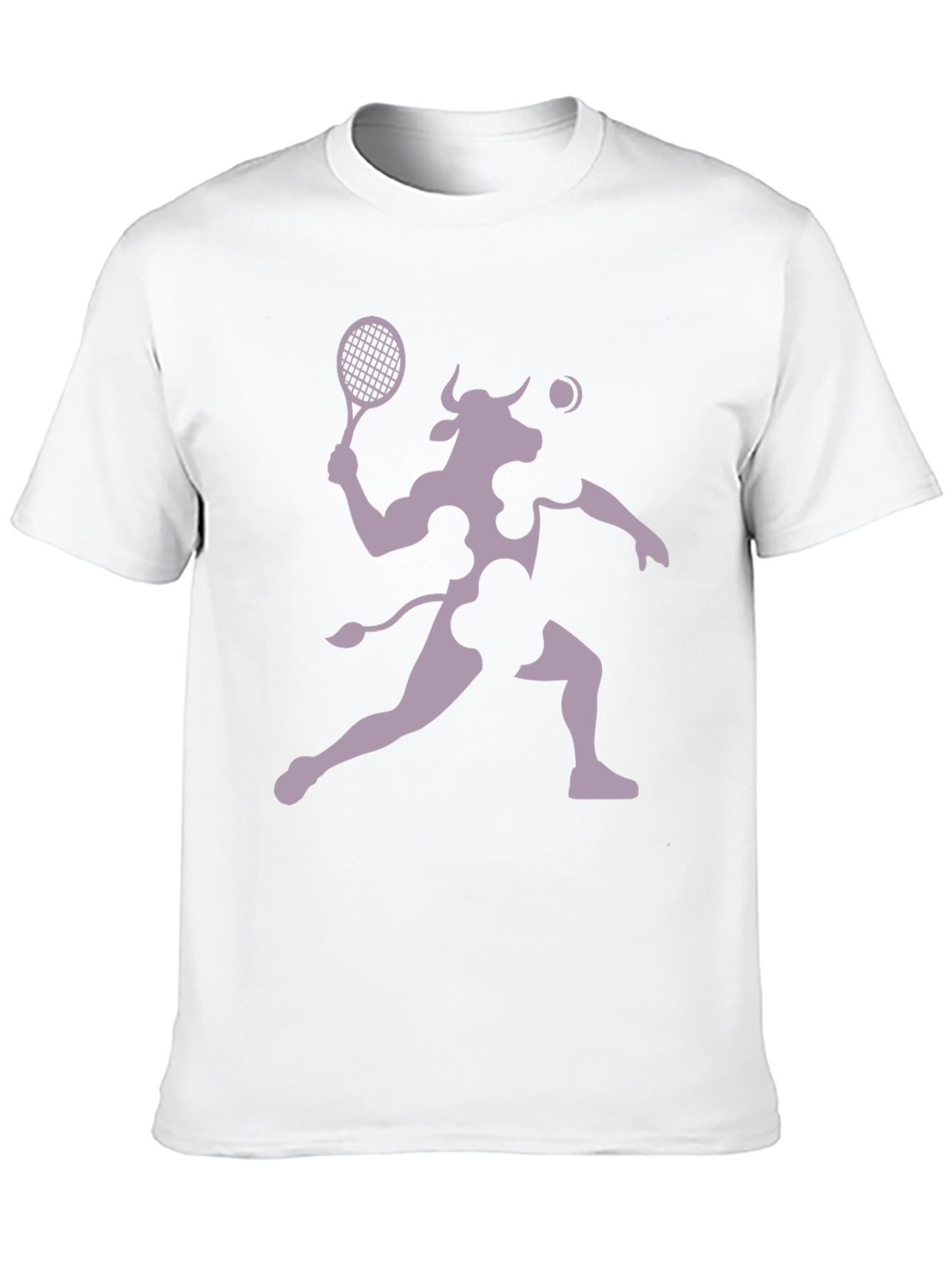 Black Tennis Cow Graphic T-Shirt - Funny Sports Tee view 10