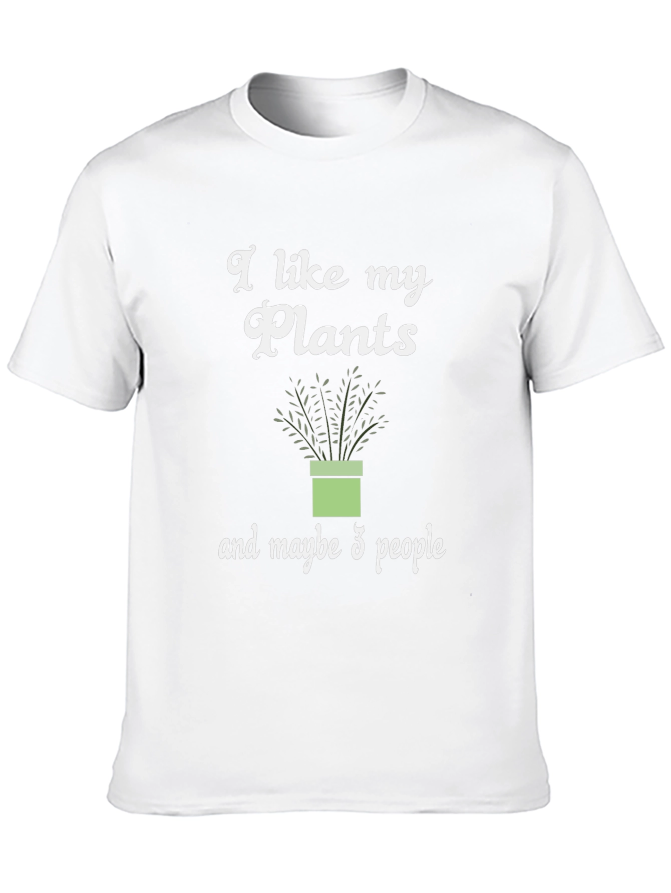 Black I Like My Plants and Maybe 3 People Graphic Tee view 10
