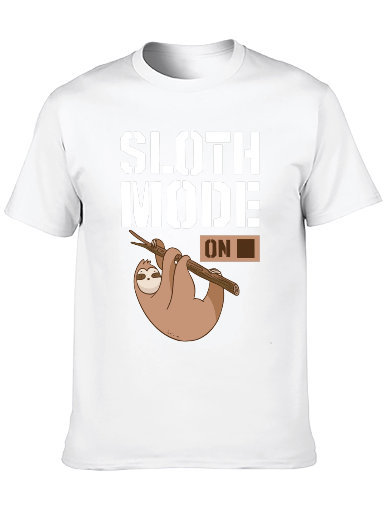 Black Sloth Mode On Graphic T-Shirt - Black Casual Tee view 10