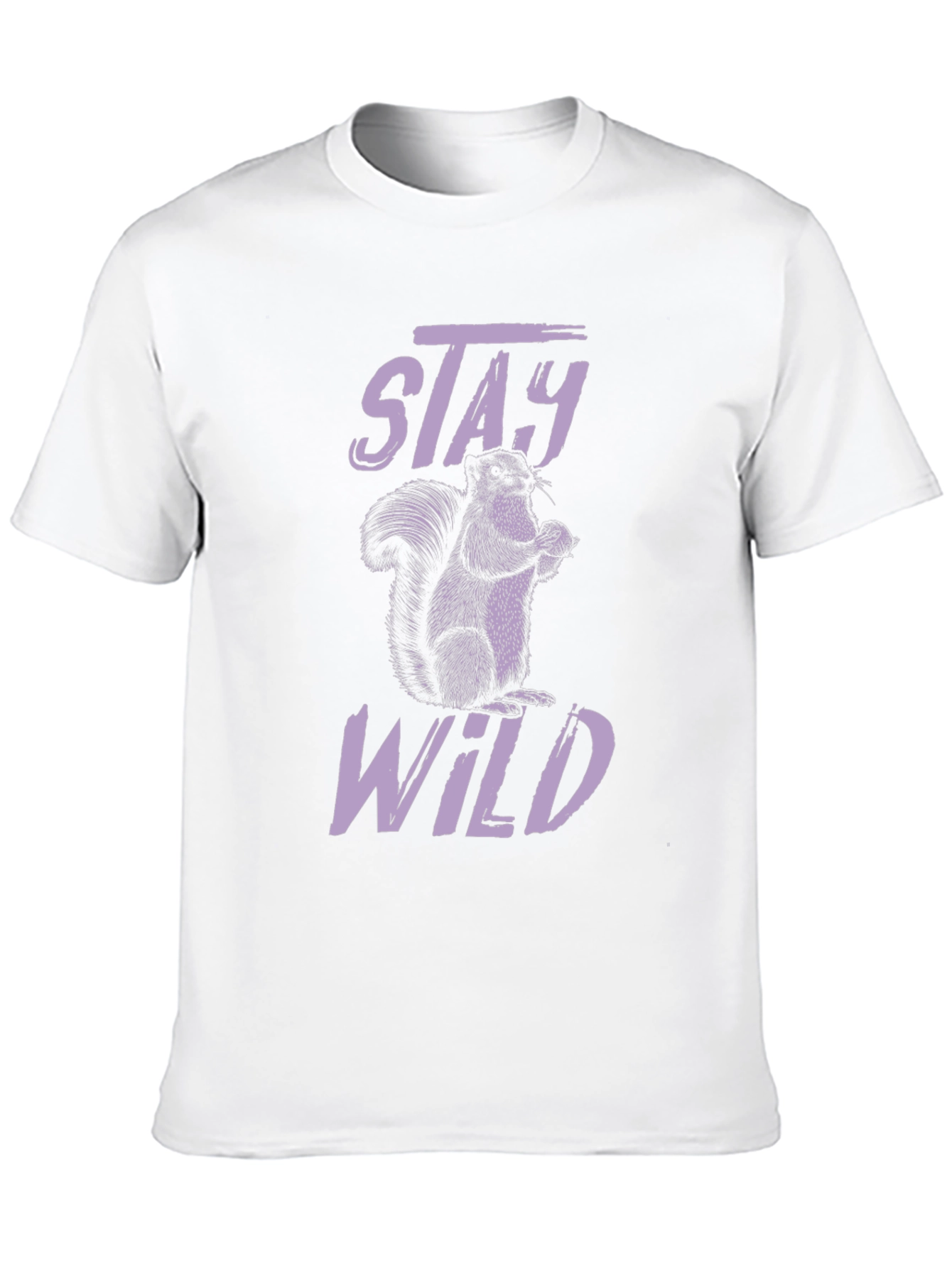 Black Stay Wild Squirrel Graphic T-Shirt - Black view 10