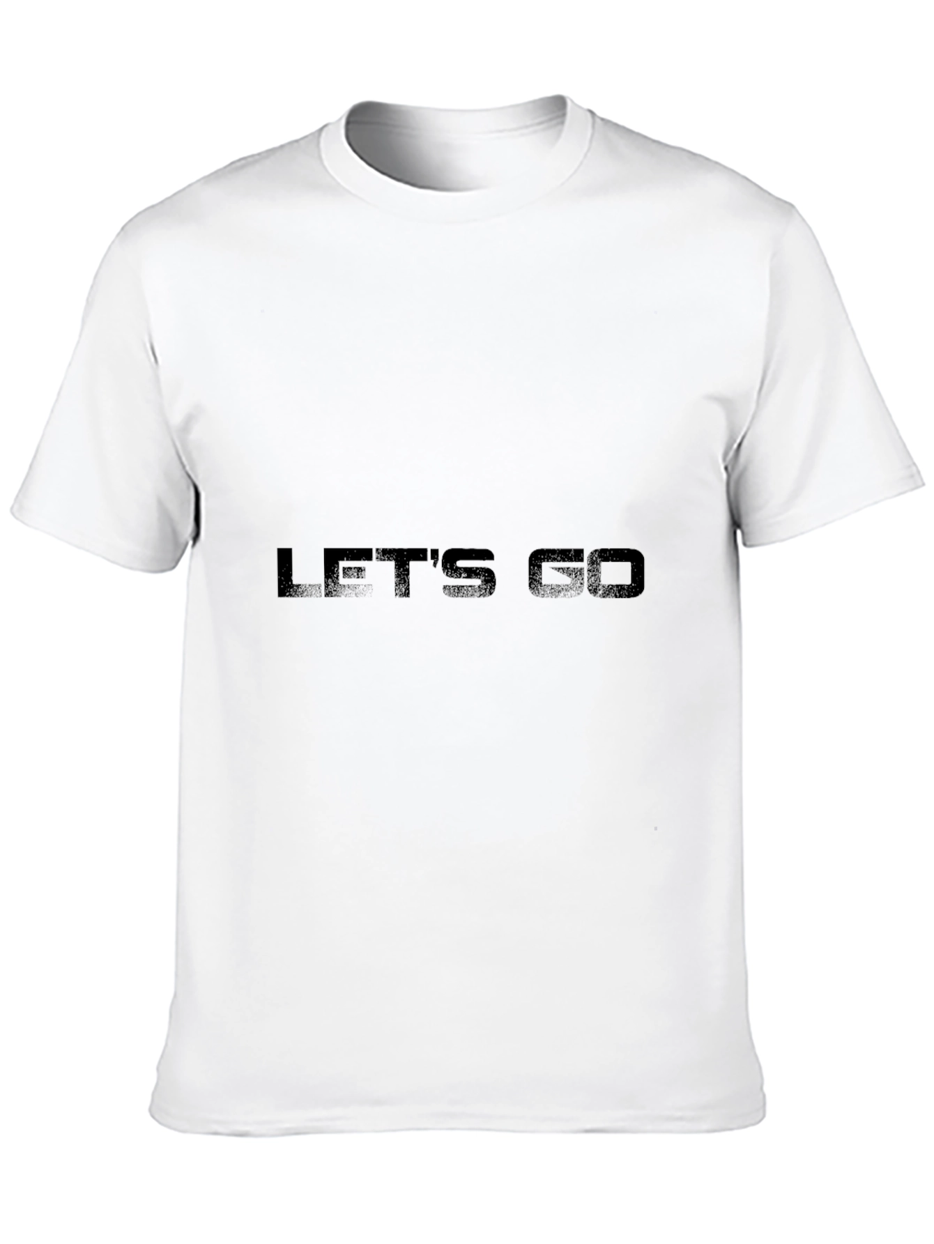 Black Men's Black 'Let's Go' Graphic Tee - Casual Style view 10