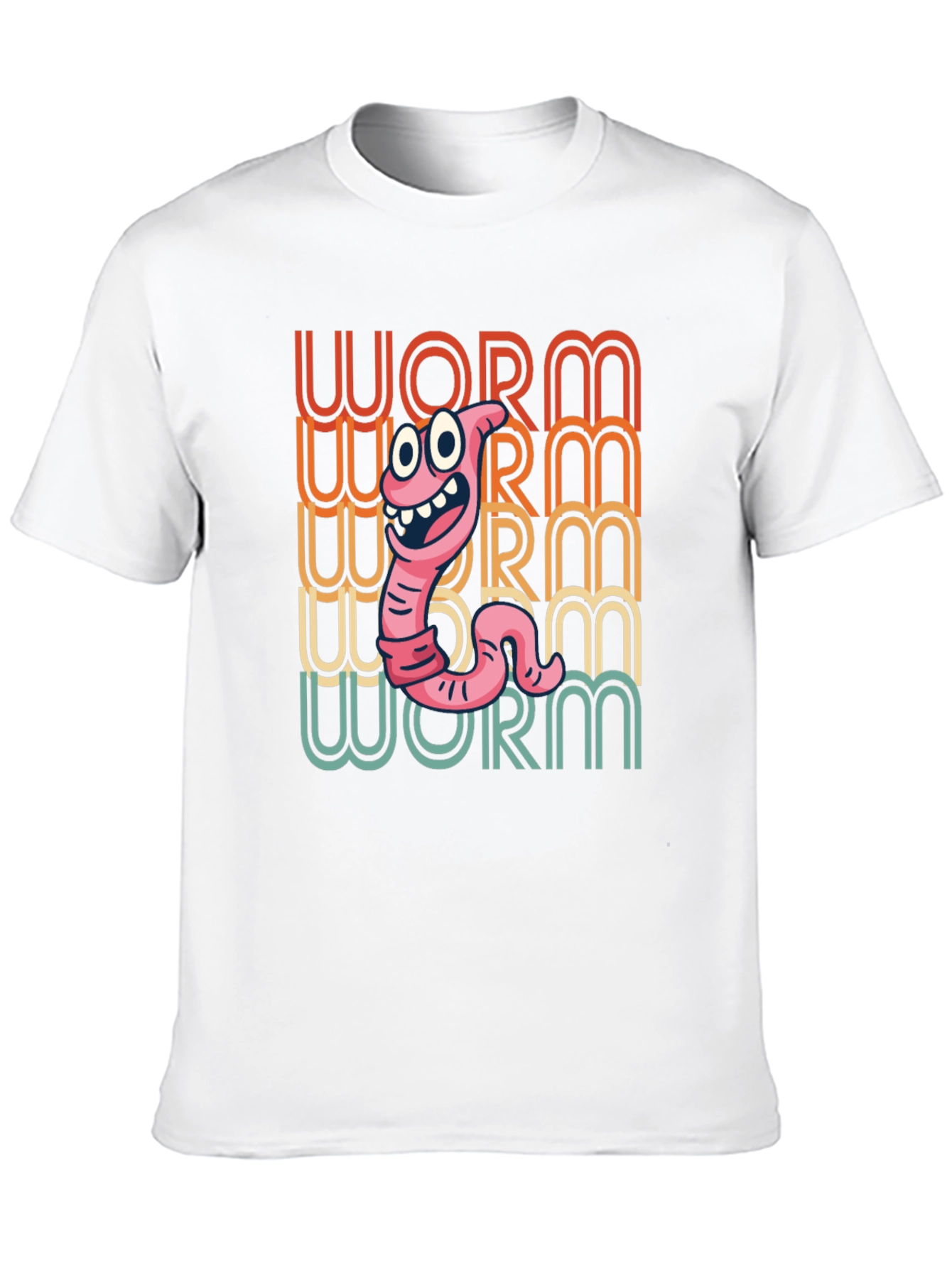 Black Funny Worm Graphic Tee - Black Cotton T-Shirt view 10