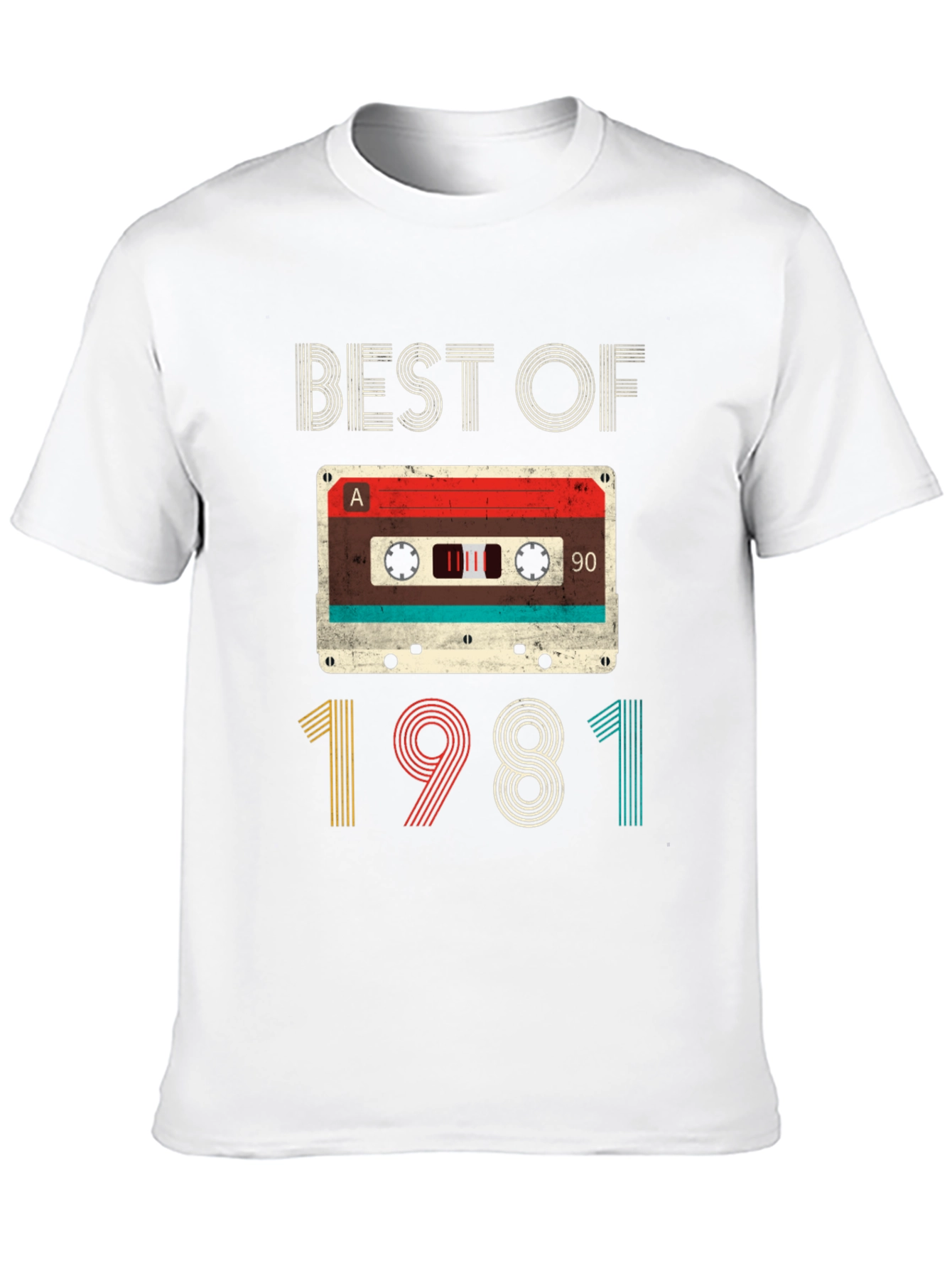 Black Best of 1981 Vintage Cassette T-Shirt view 10