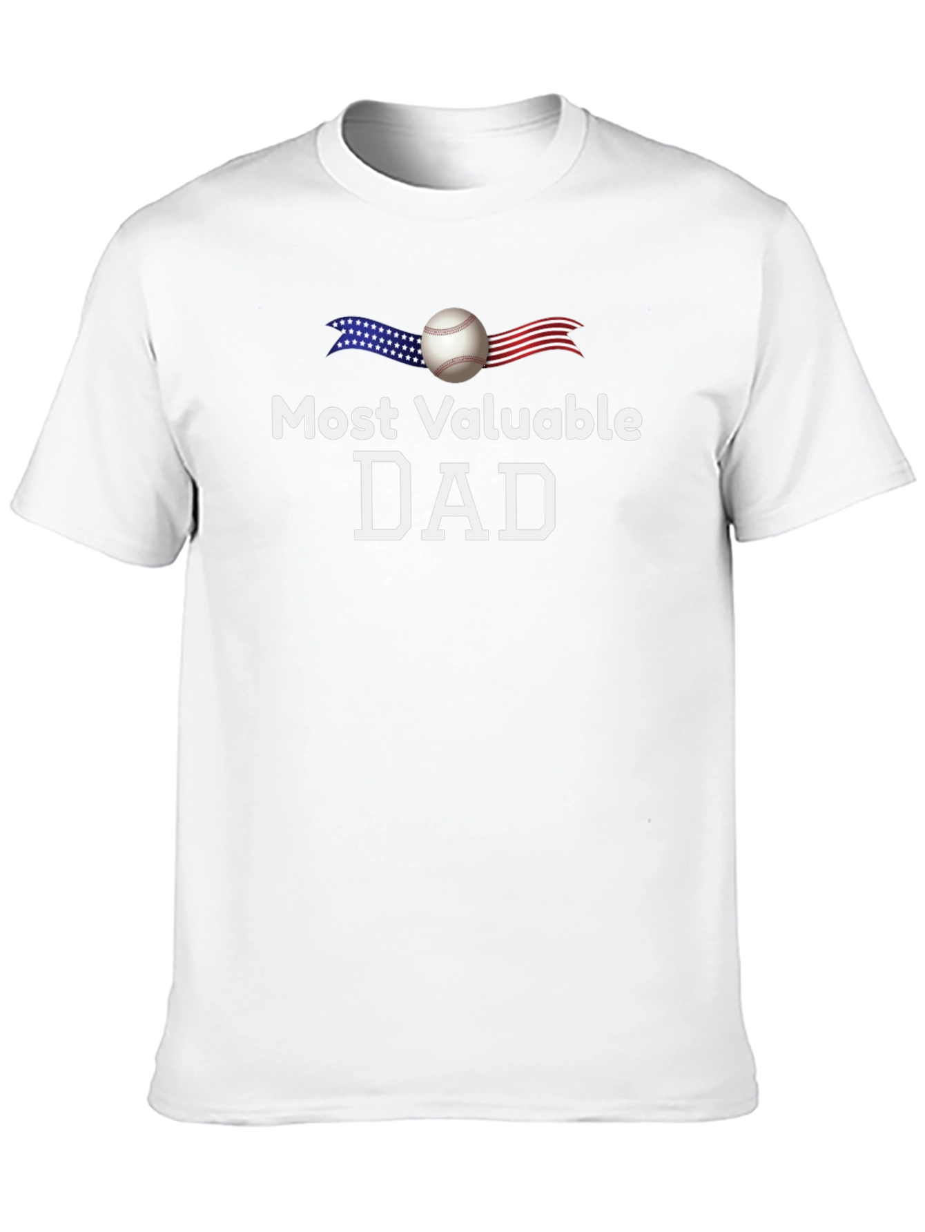 Black Most Valuable Dad Baseball T-Shirt view 10