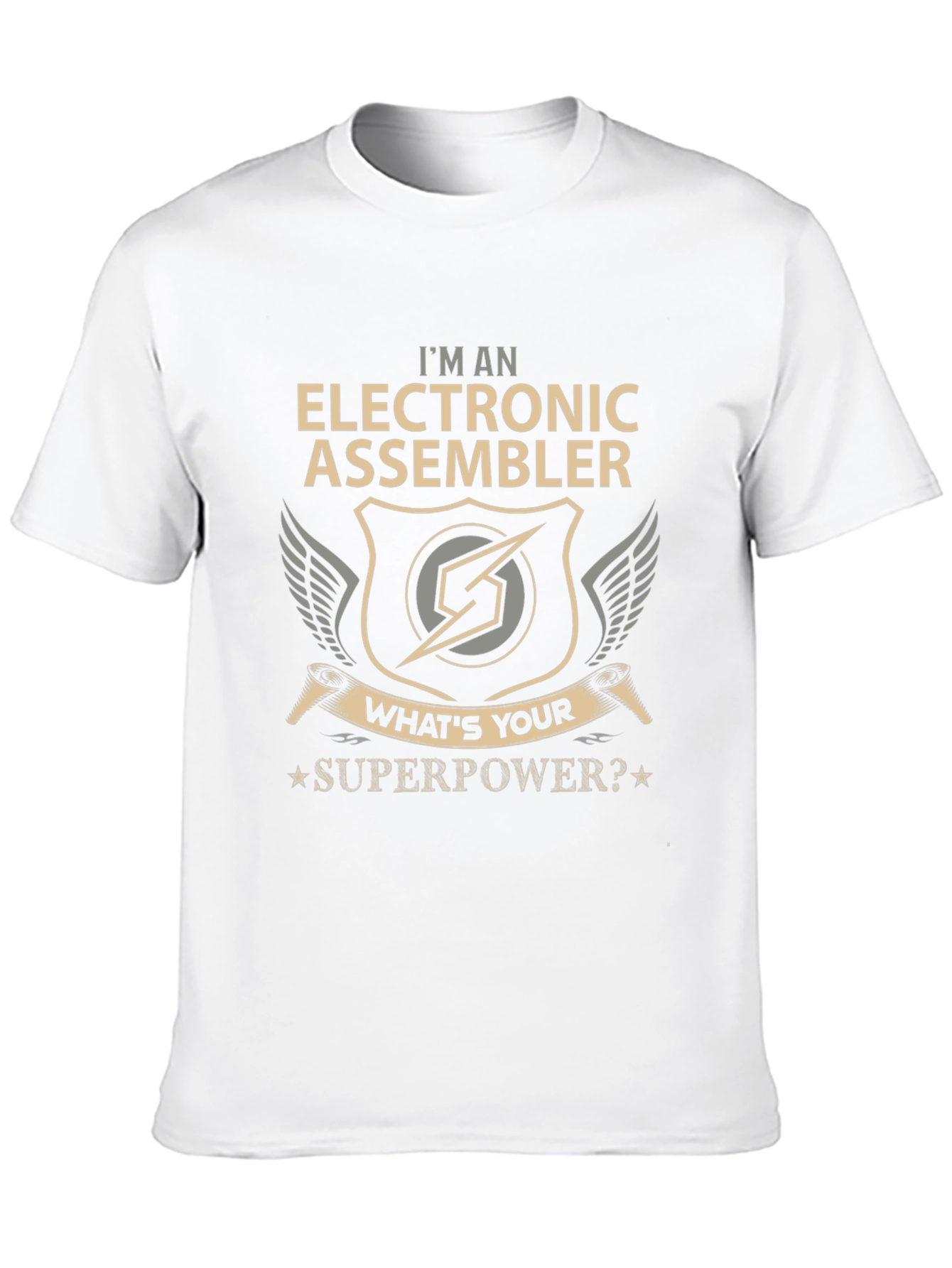 Black Electronic Assembler Superpower T-Shirt view 10