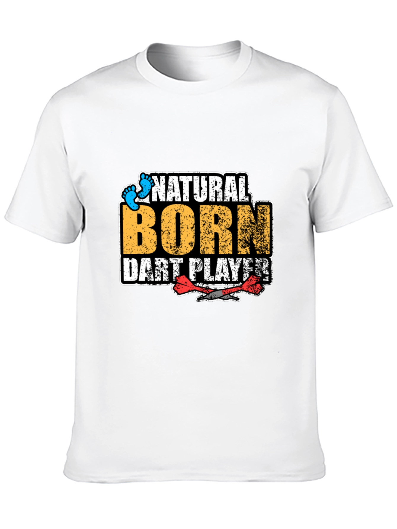 Black Natural Born Dart Player Graphic Tee view 10